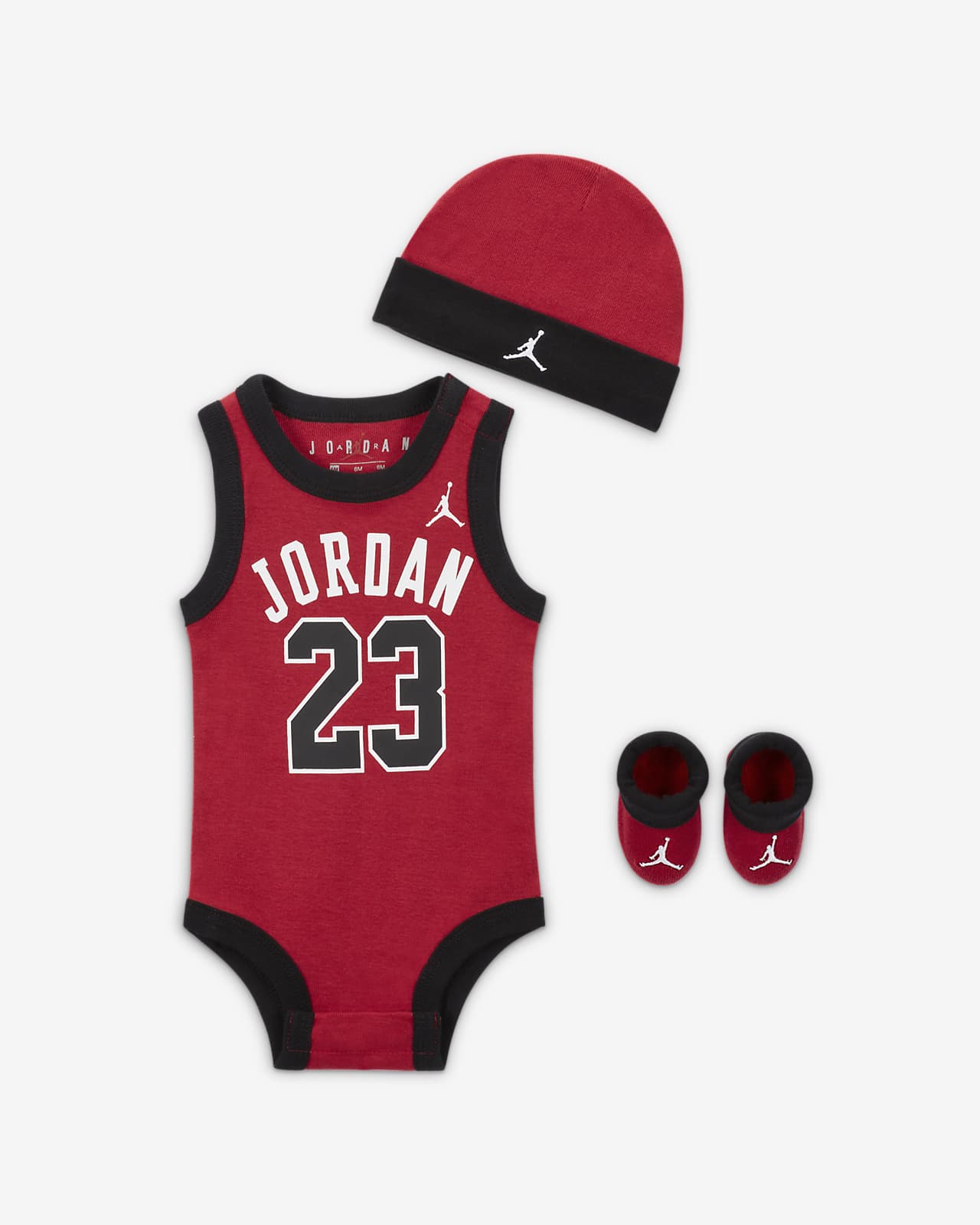 Jordan Jumpman Baby Bodysuit, Beanie and Booties Set. Nike JP