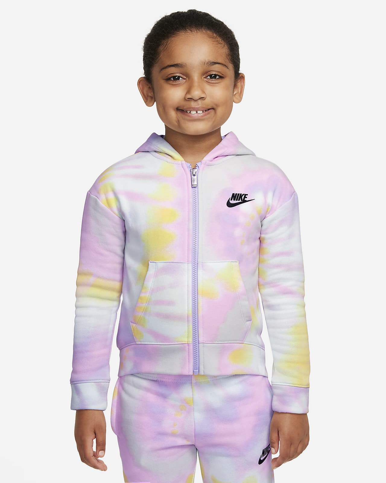 Club Hoodie. Little Sportswear Full-Zip Kids\' Fleece Nike