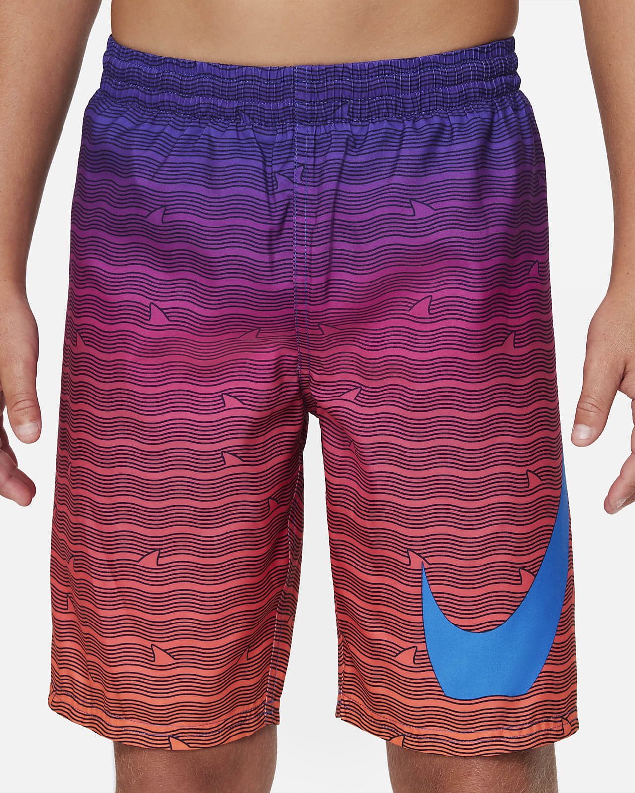 Purple Nike Swim Essential 5 Volley Shorts