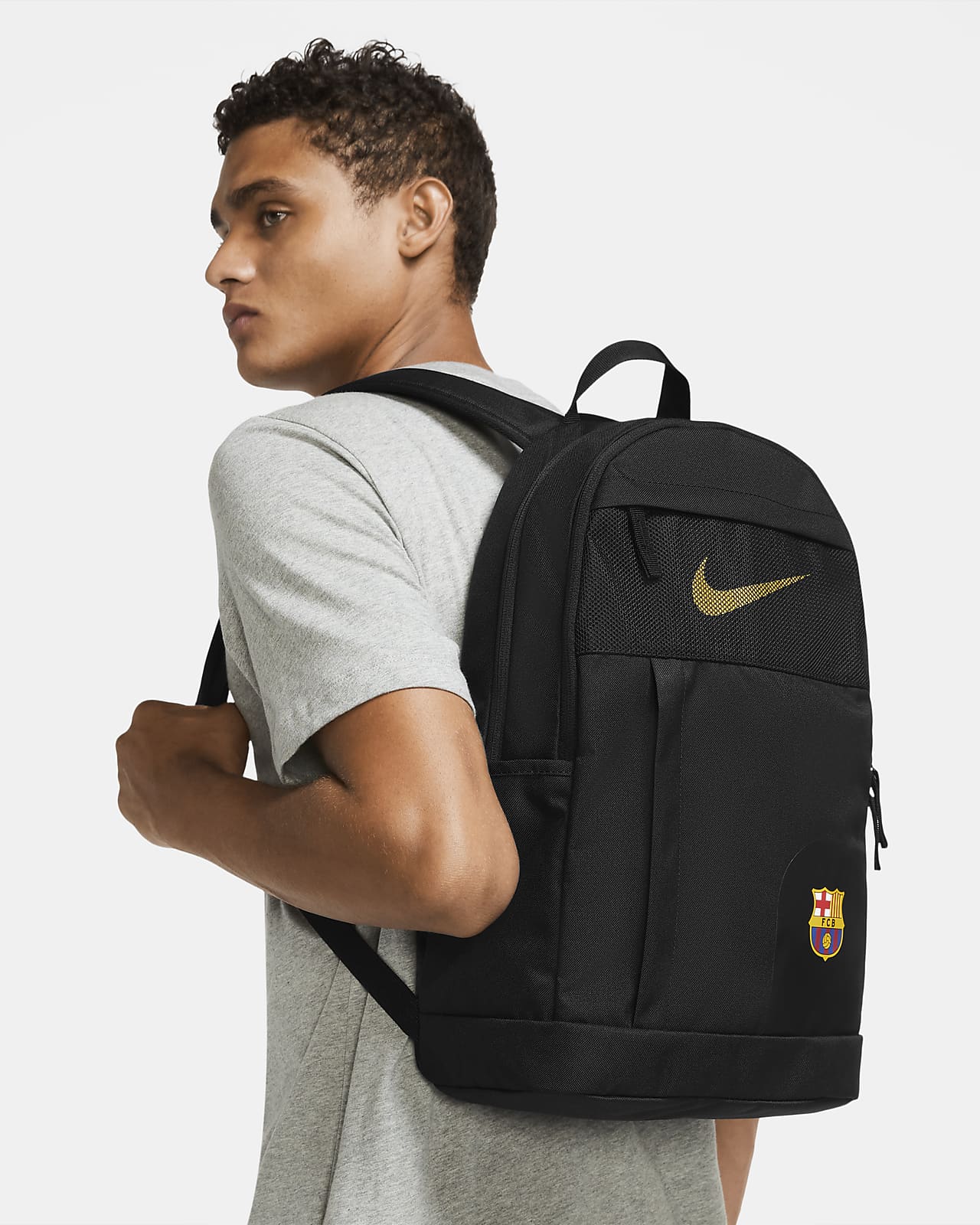 Shop FCB Printed Backpack with Zip Closure Online | Max Bahrain