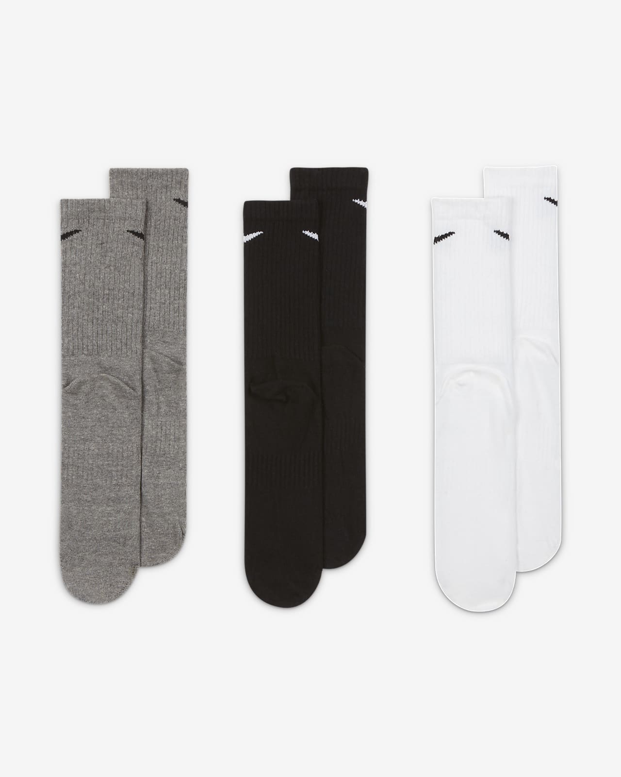 Calcetines 3 Pares Entrenamiento Hombre Nike Everyday Lightweight Blanco