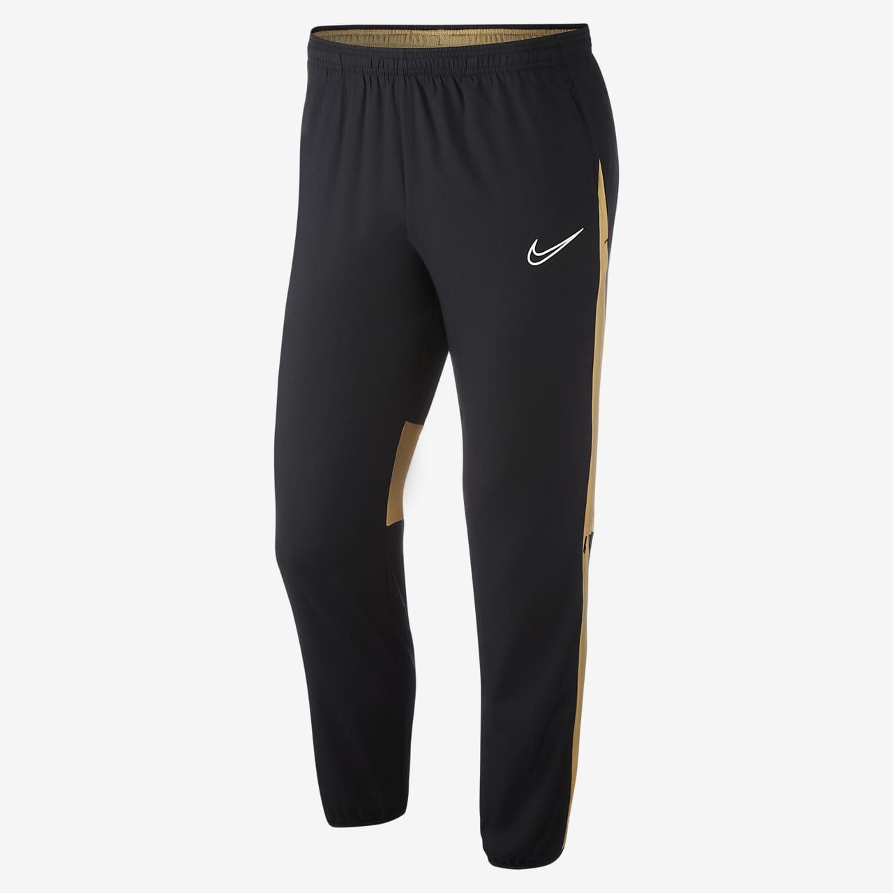 nike football academy tapered joggers in black