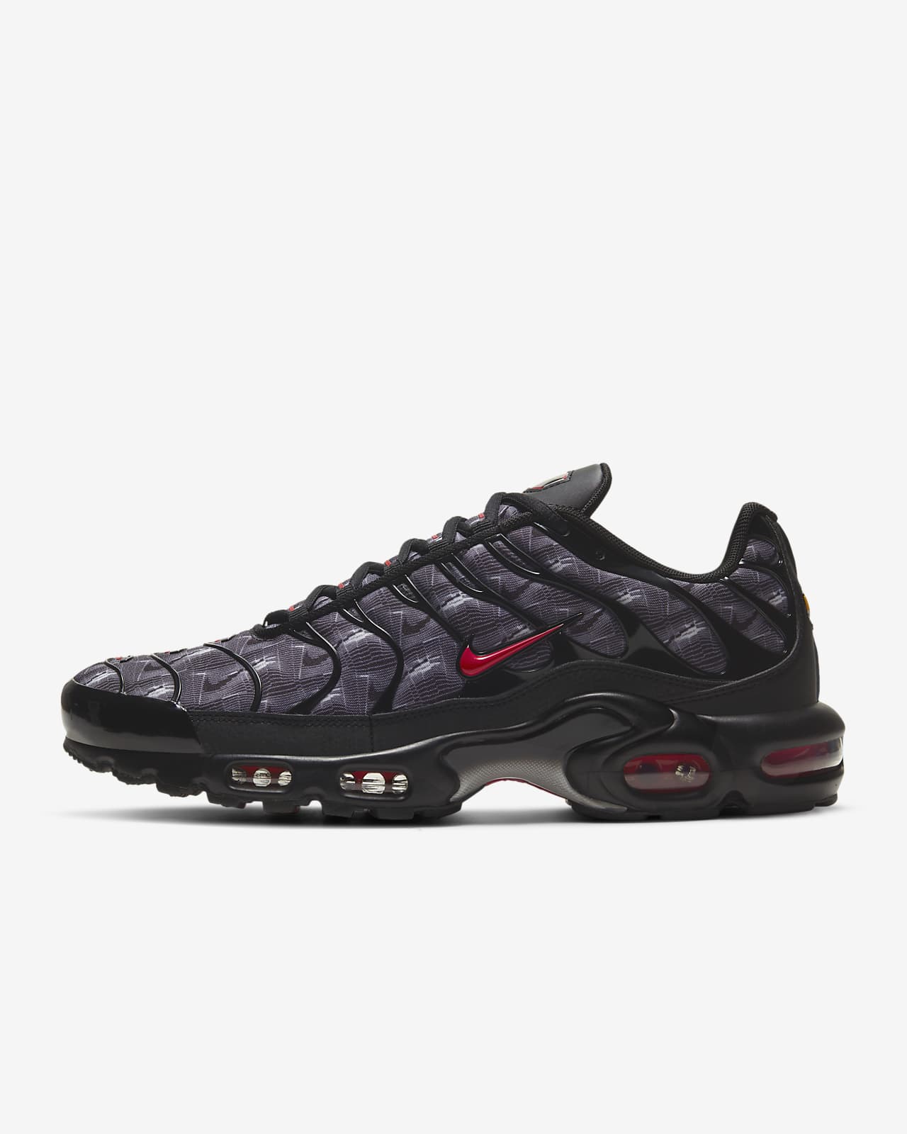 nike air max plus black university red