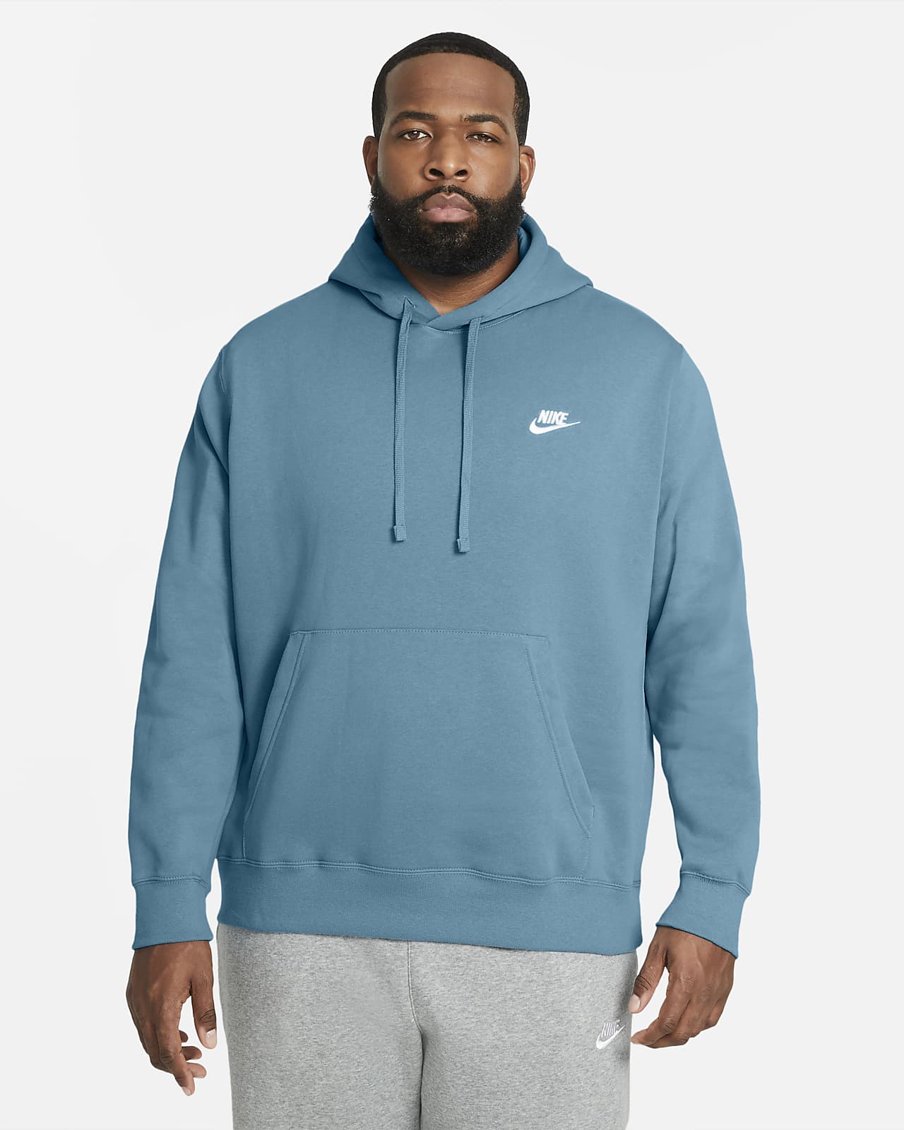 nike club fleece hoodie light thistle