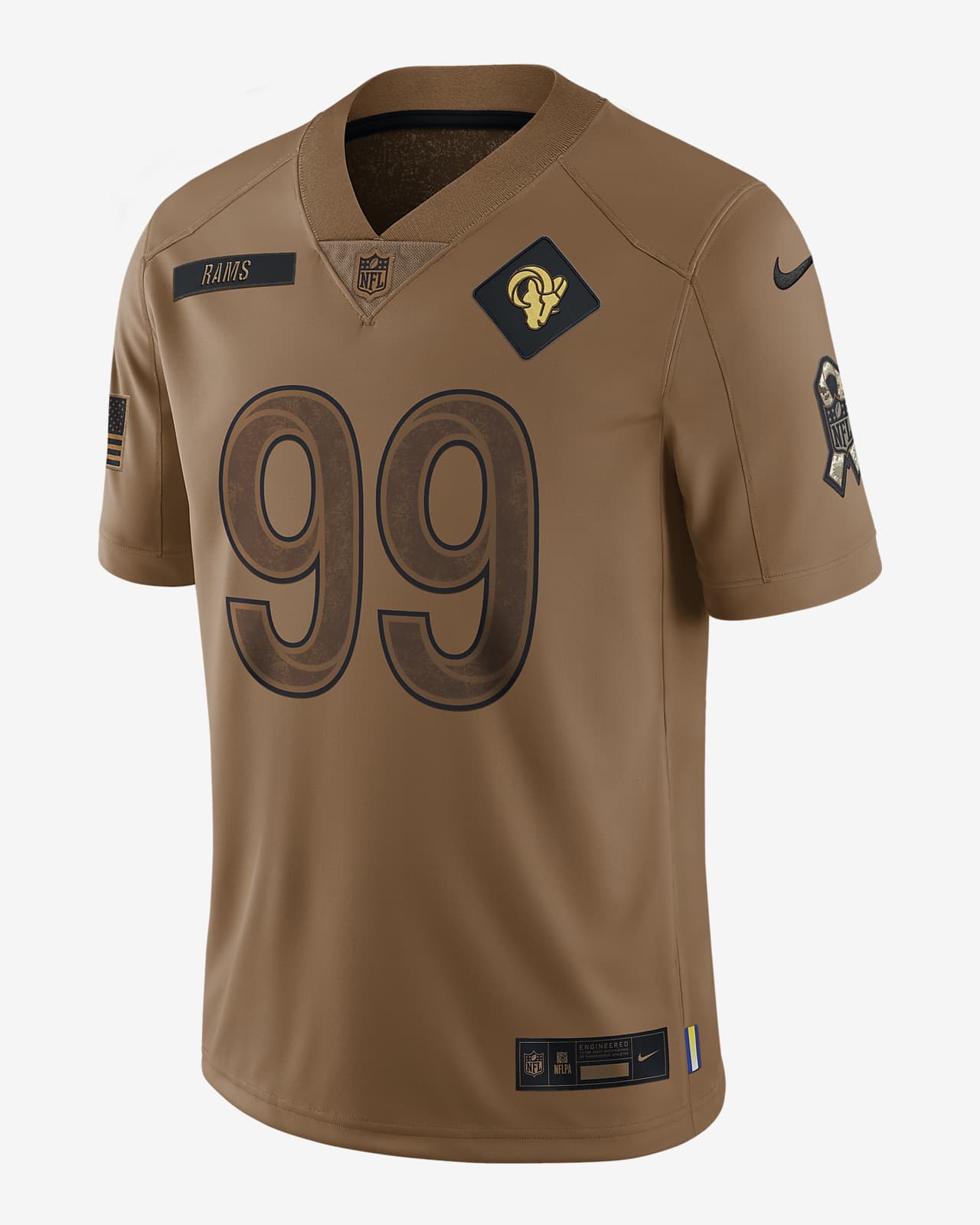 Jersey Nike Dri-FIT Limited de la NFL para hombre Aaron Donald Los Angeles Rams Salute to Service