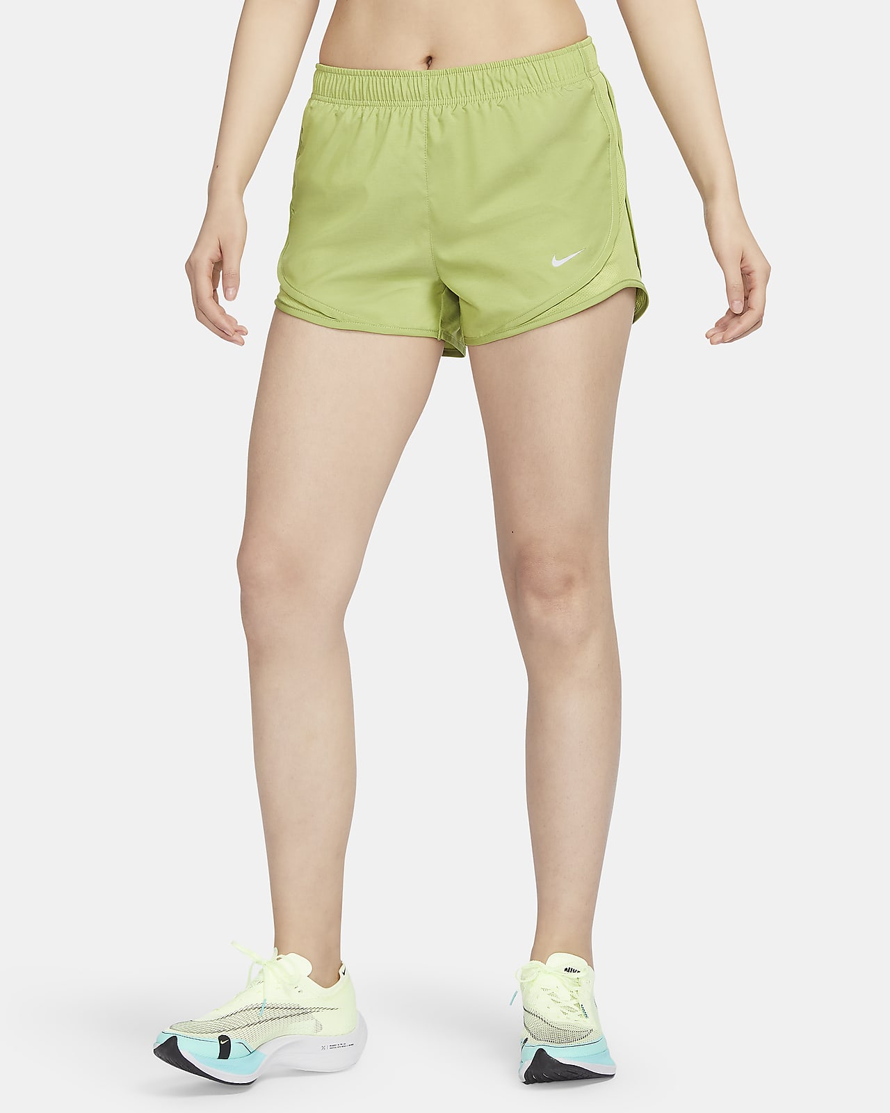 Nike Girl's Dry Tempo Running Shorts (Gunsmoke Grey, Small