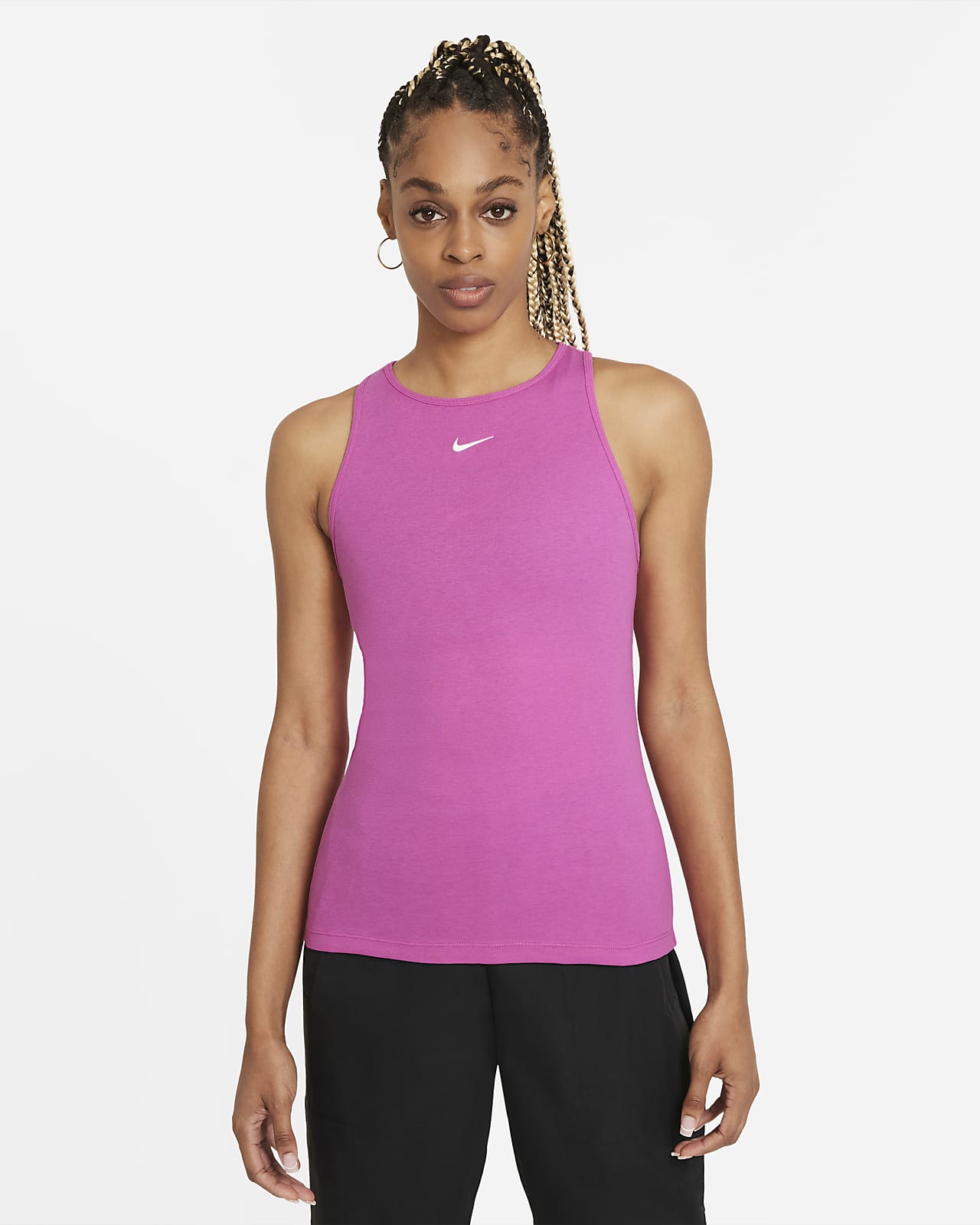nike pro training victory essential tank in black