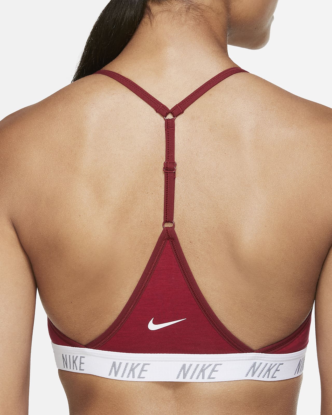 nike indy white sports bra