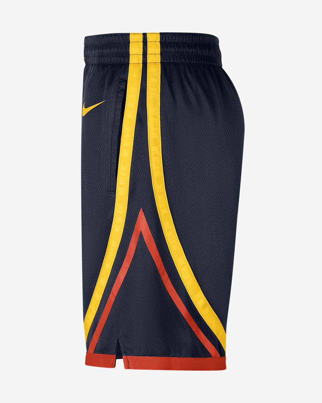 Retro Golden State Warriors Basketball Shorts Stitched Lightning Edition 