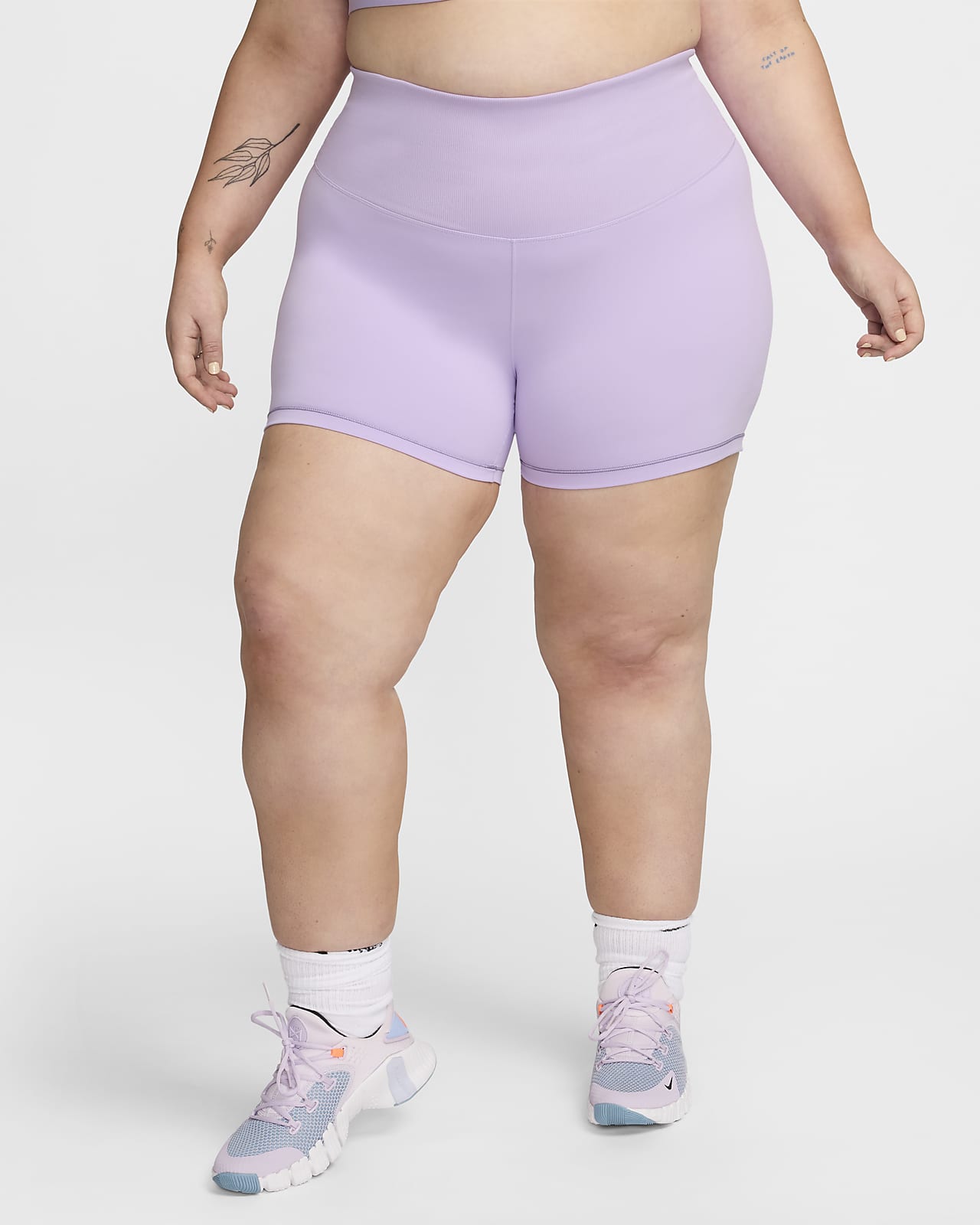 Nike One Rib Women's High-Waisted 5" Biker Shorts (Plus Size)