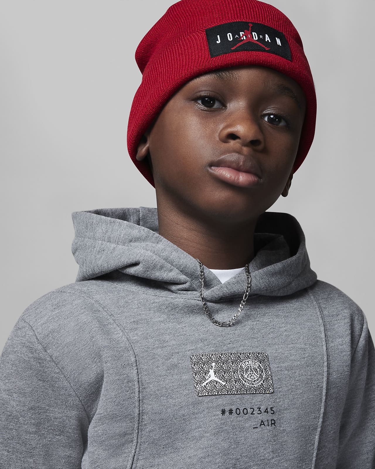 Jordan Younger Kids' Paris Saint-Germain French Terry Pullover Hoodie. Nike
