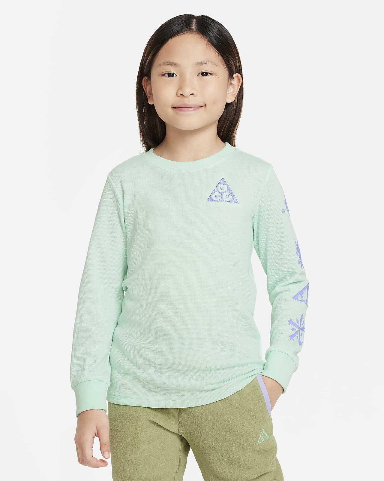 Nike ACG Dri-FIT Long Sleeve Waffle Thermal Tee Little Kids' Long Sleeve T-Shirt