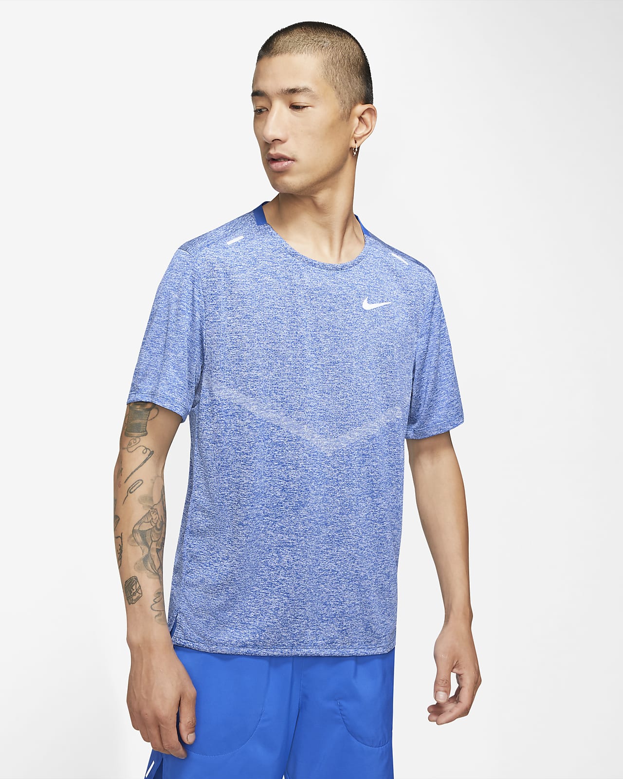 NIKE ナイキ ライズ 365 ランニングウェア Tシャツ　XLサイズ　ブルー