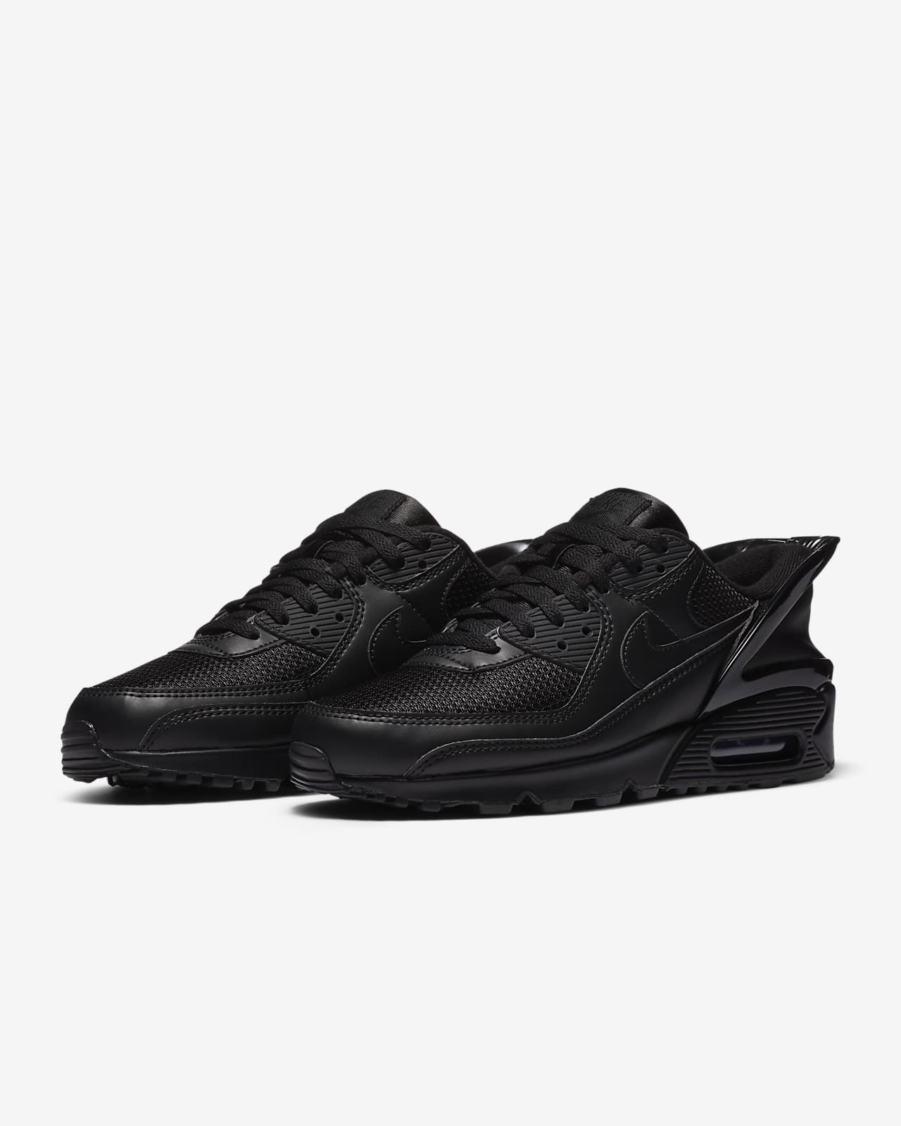 all black leather nike air max