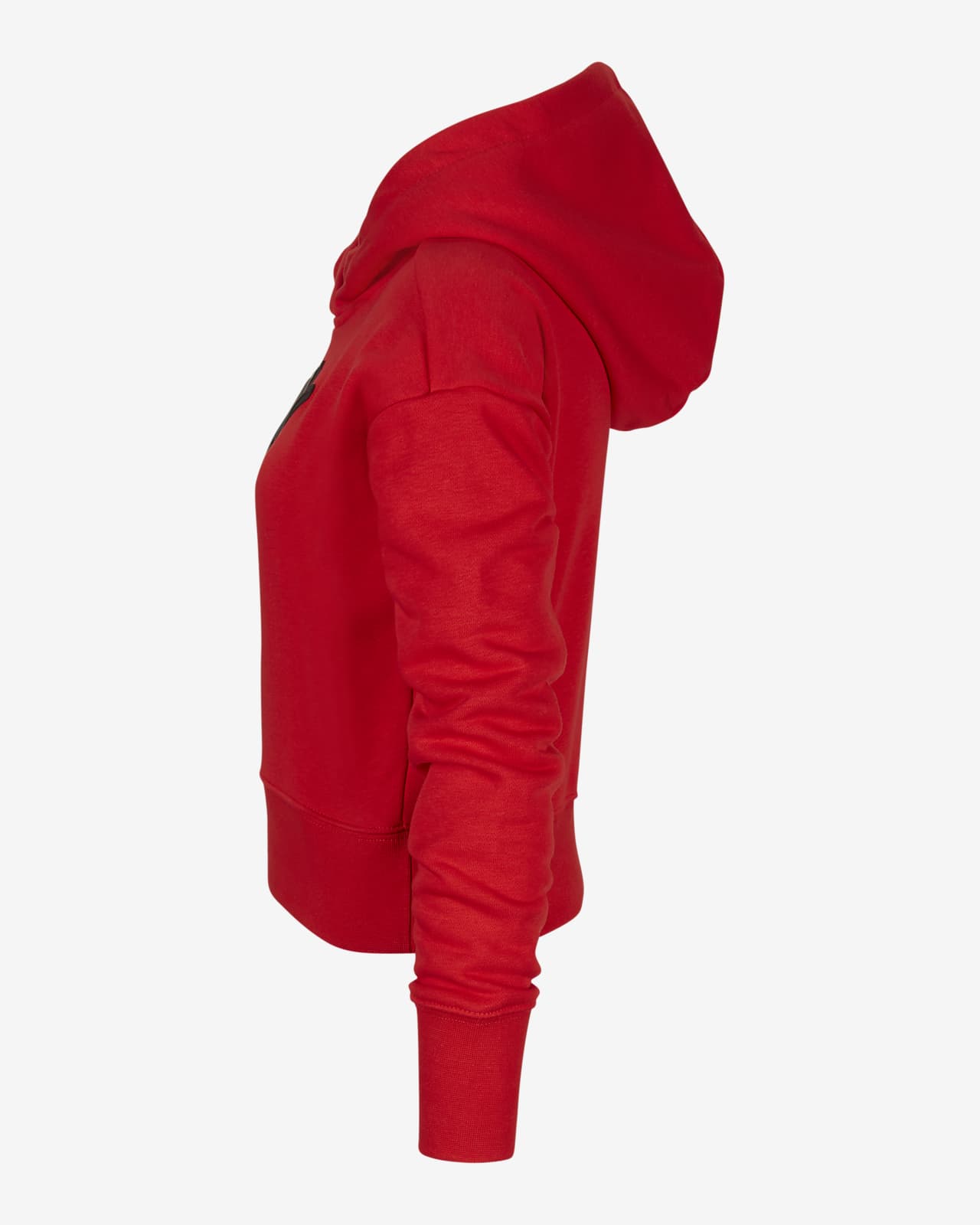 nike red cropped hoodie
