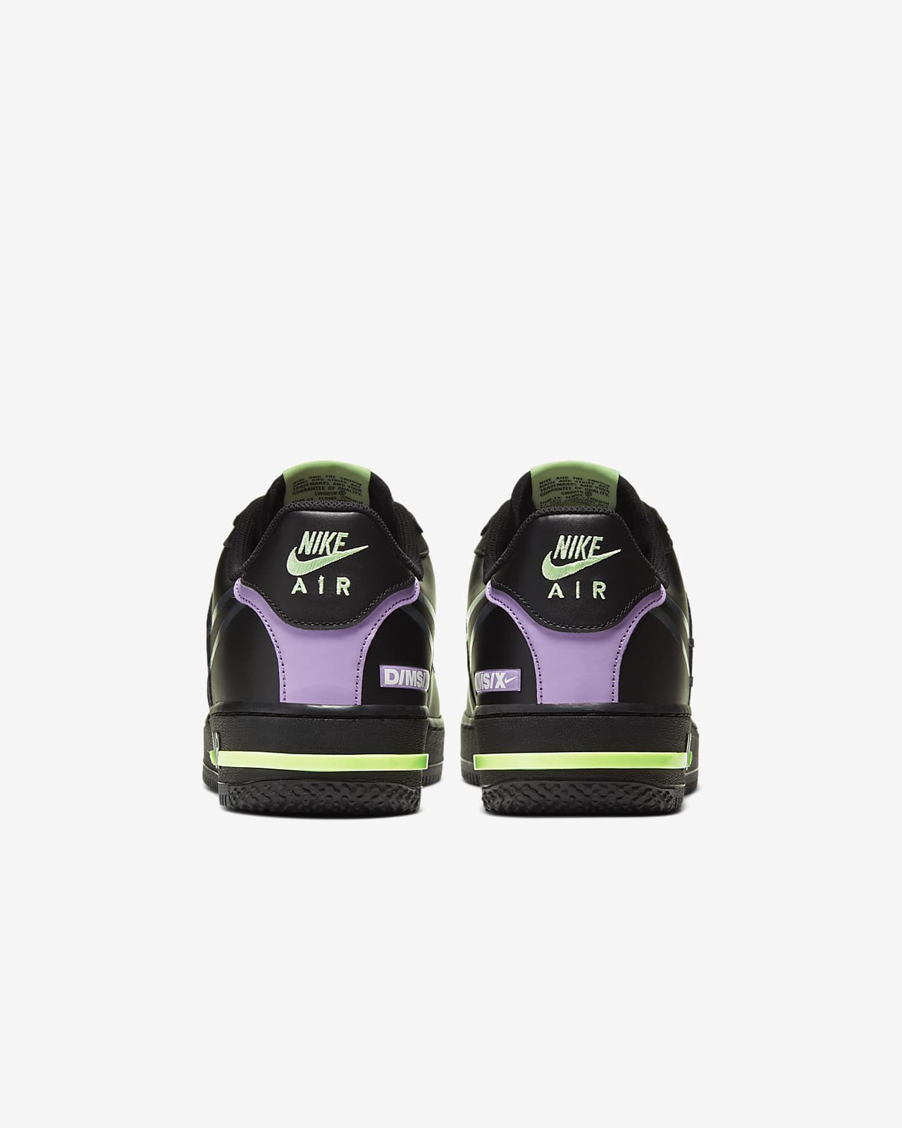 nike air force 1 black green purple