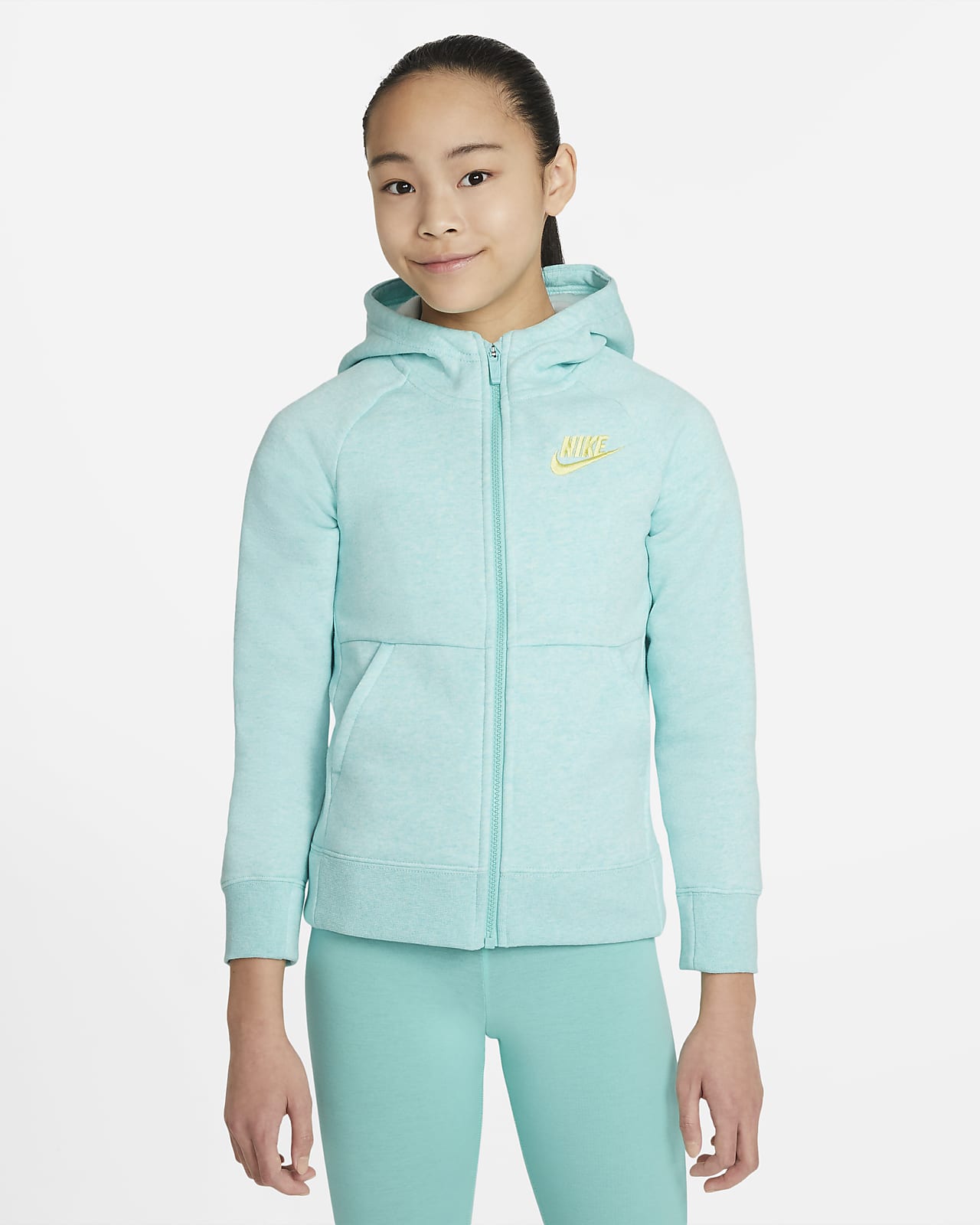 nike girls zip hoodie