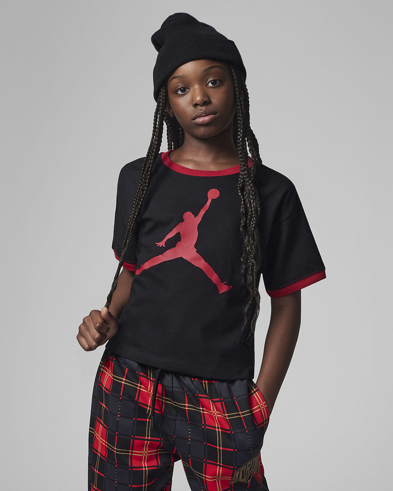 Inactief groentje Geplooid Jordan Essentials Ringer Tee Big Kids' T-Shirt. Nike.com