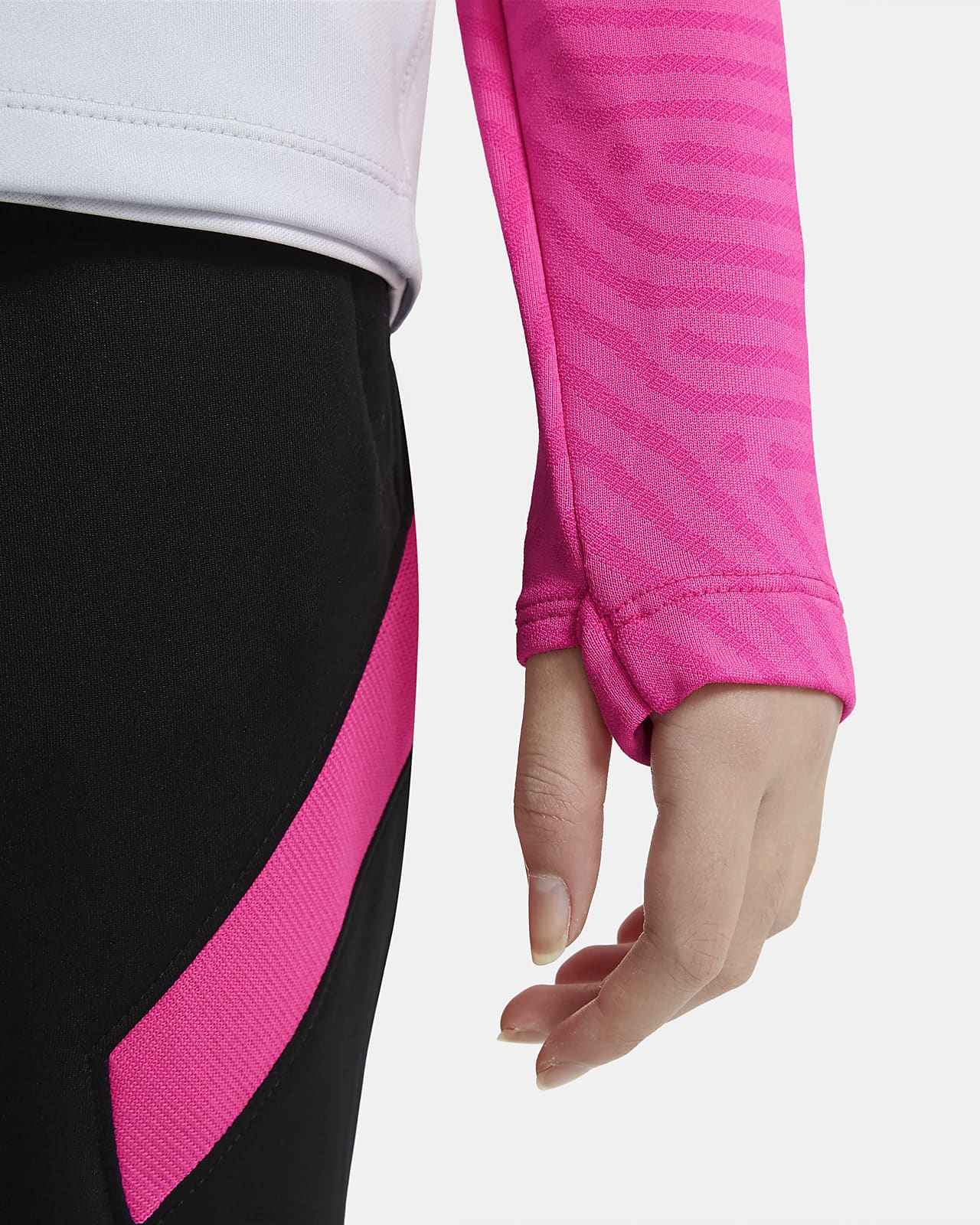 pink nike drill top
