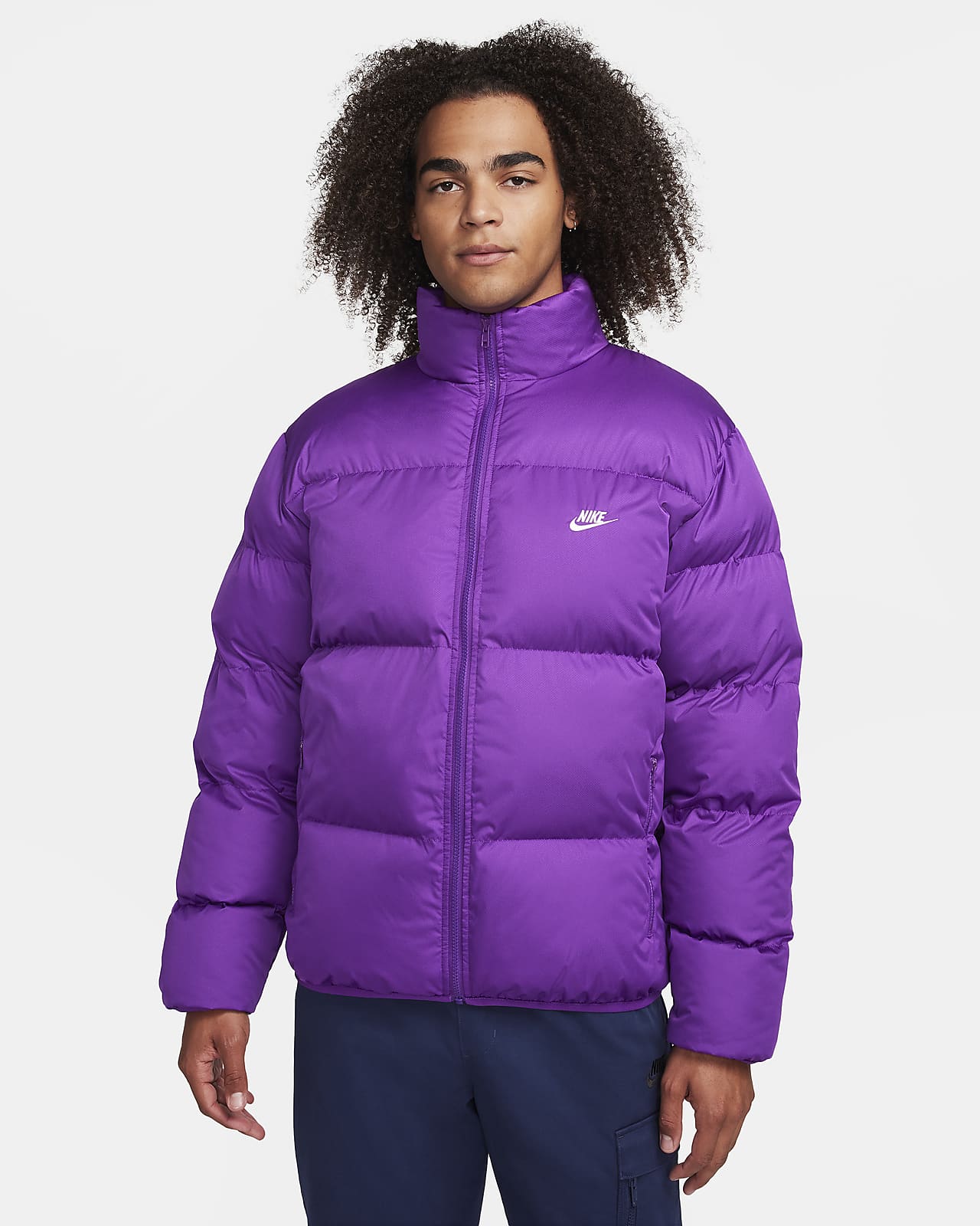 Nike long best sale puffer jacket mens