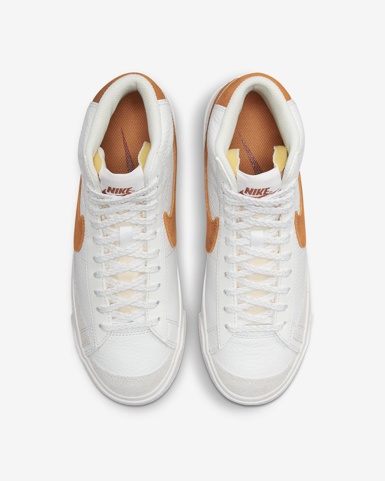 nike blazer 77 trainers in white and stone