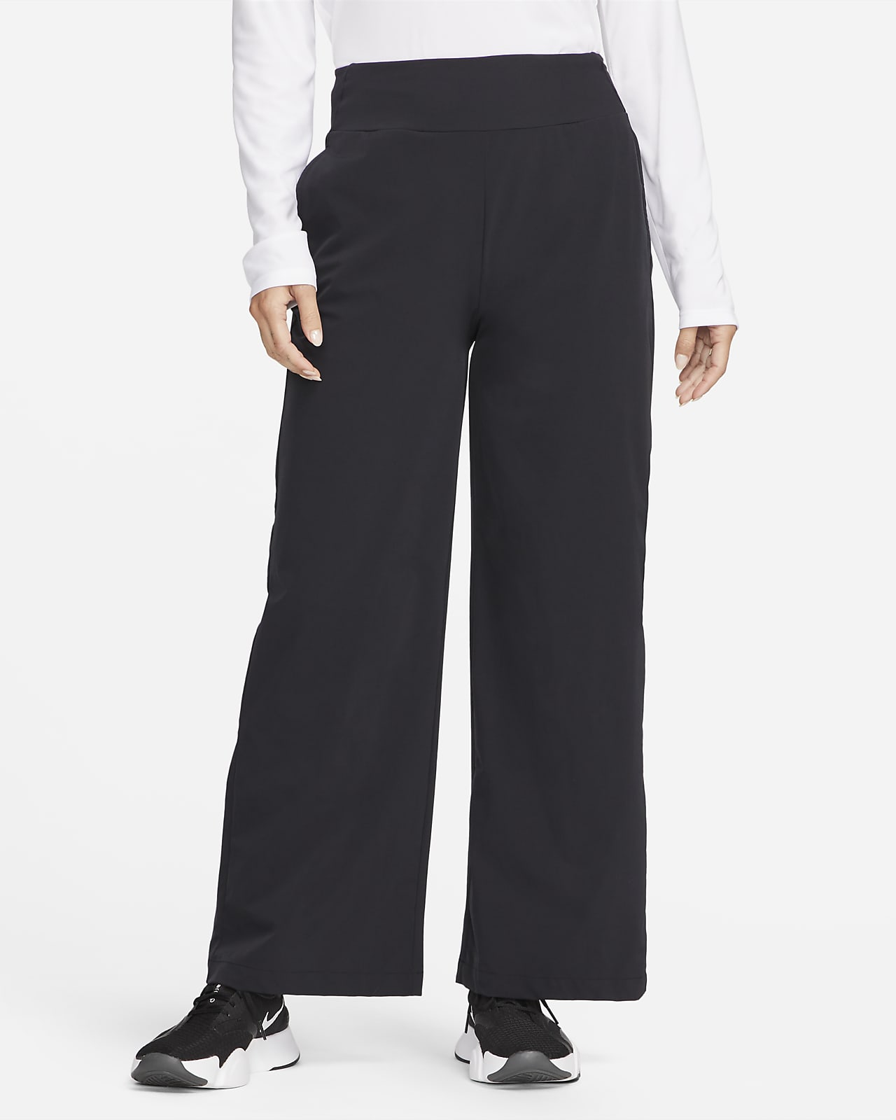 Urban Bliss PU wide leg pants in black