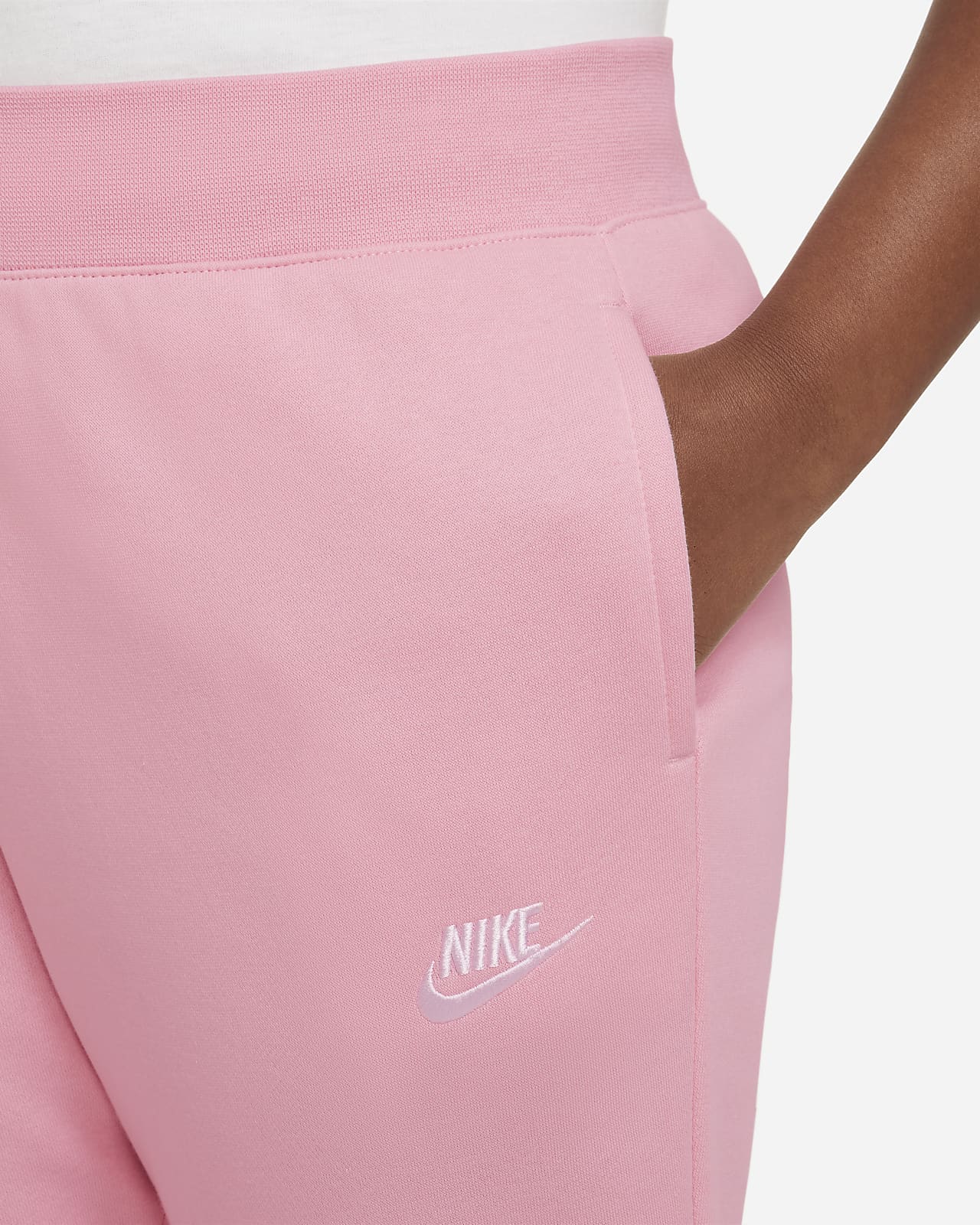 Nike Sportswear Club Big Kids' (Girls') French Terry Fitted Pants (Extended  Size). Nike.com