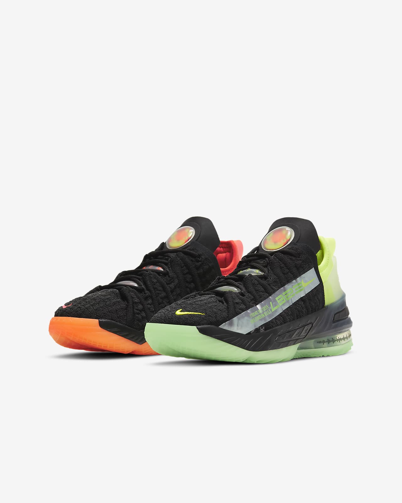 GS Nike LeBron 18 ‘Volt / Total Orange’ .97 Free Shipping