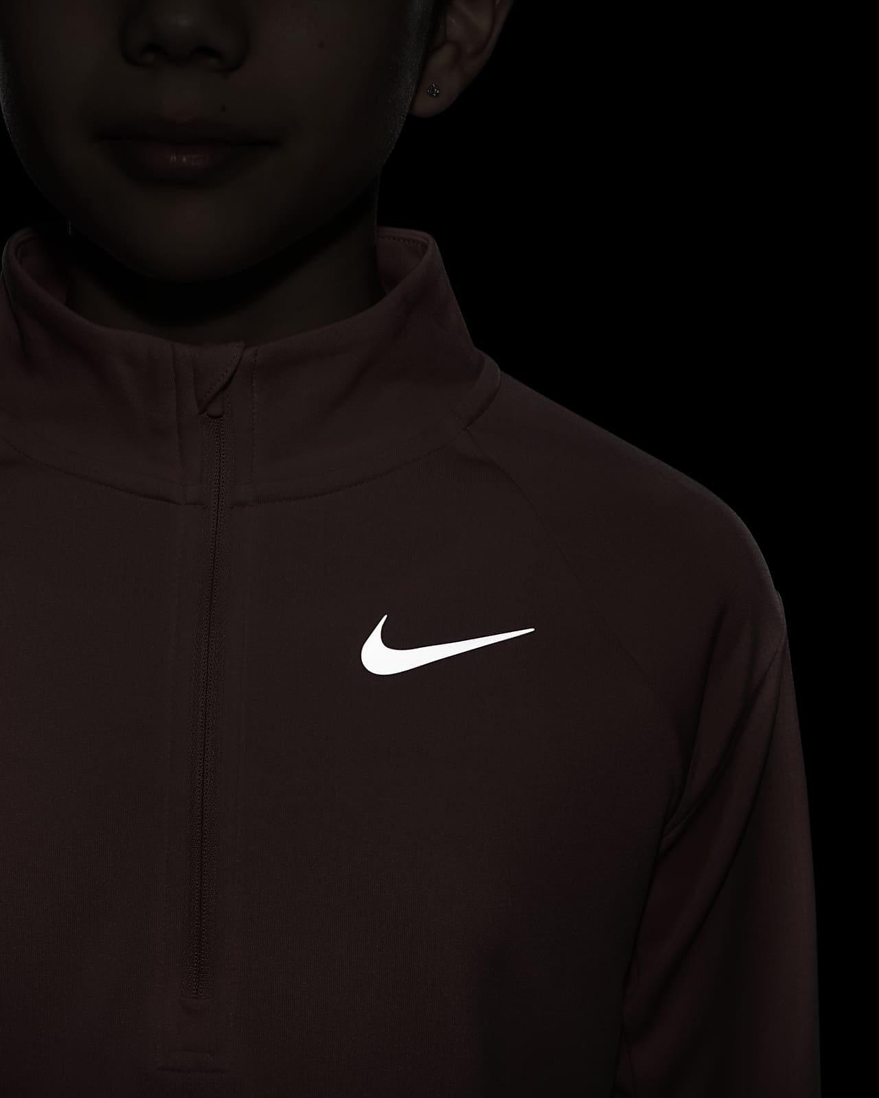 Nike Dri-FIT-langærmet løbeoverdel større børn (piger). DK