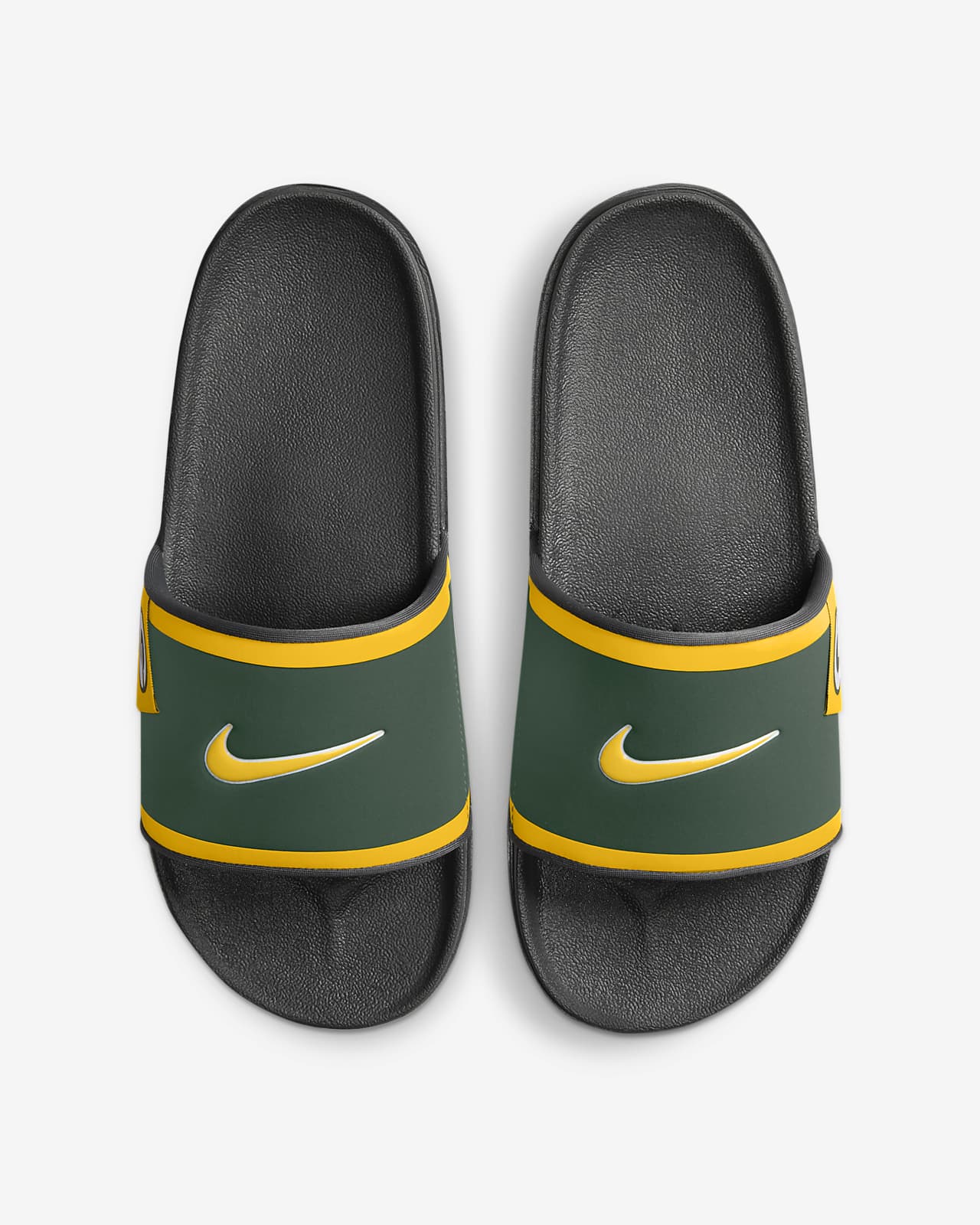 Green hotsell nike slides