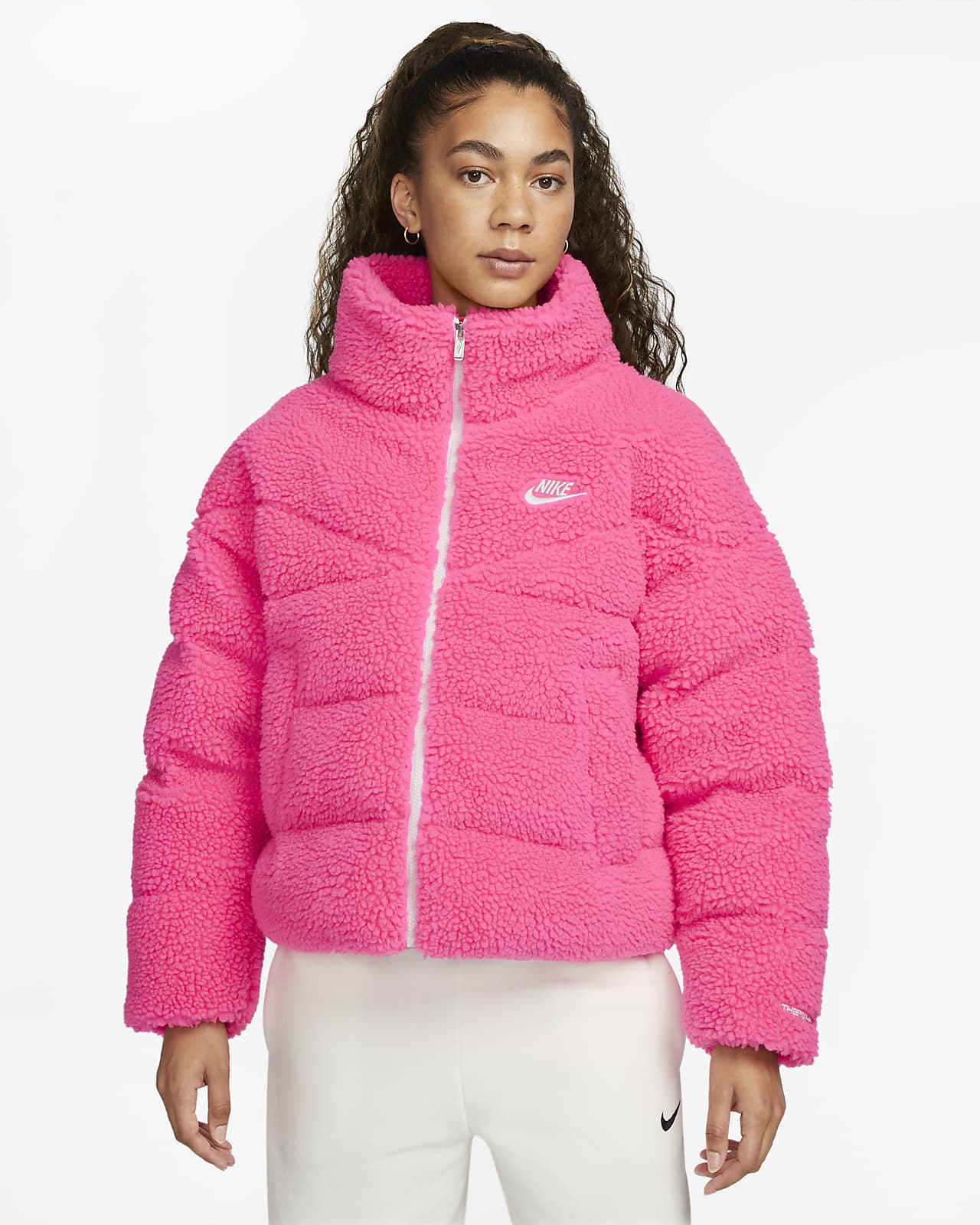 Nike Sportswear Therma-FIT City Series Damesjack van hoogpolige fleece met  synthetische vulling. Nike NL