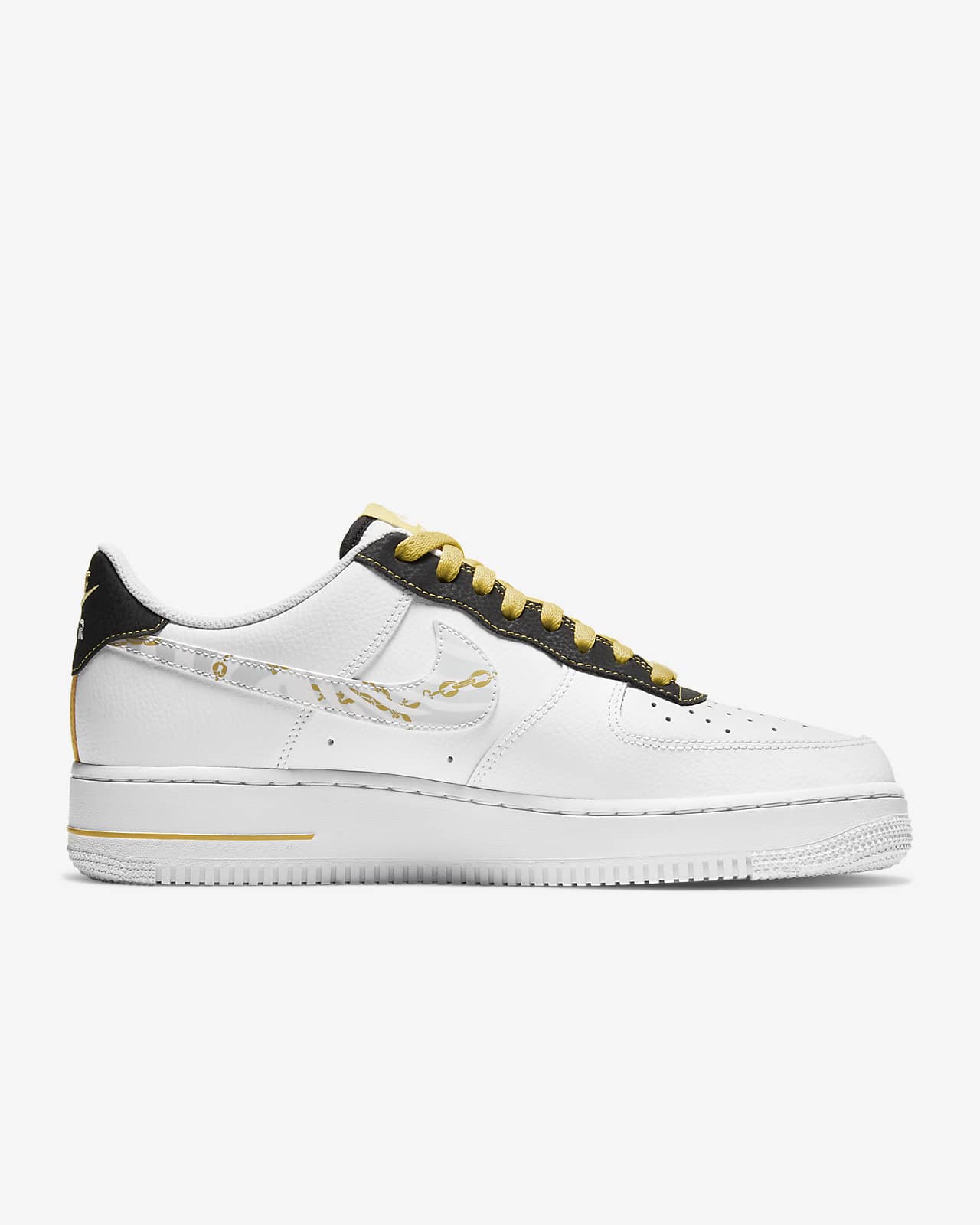 air force 1 07 white and gold
