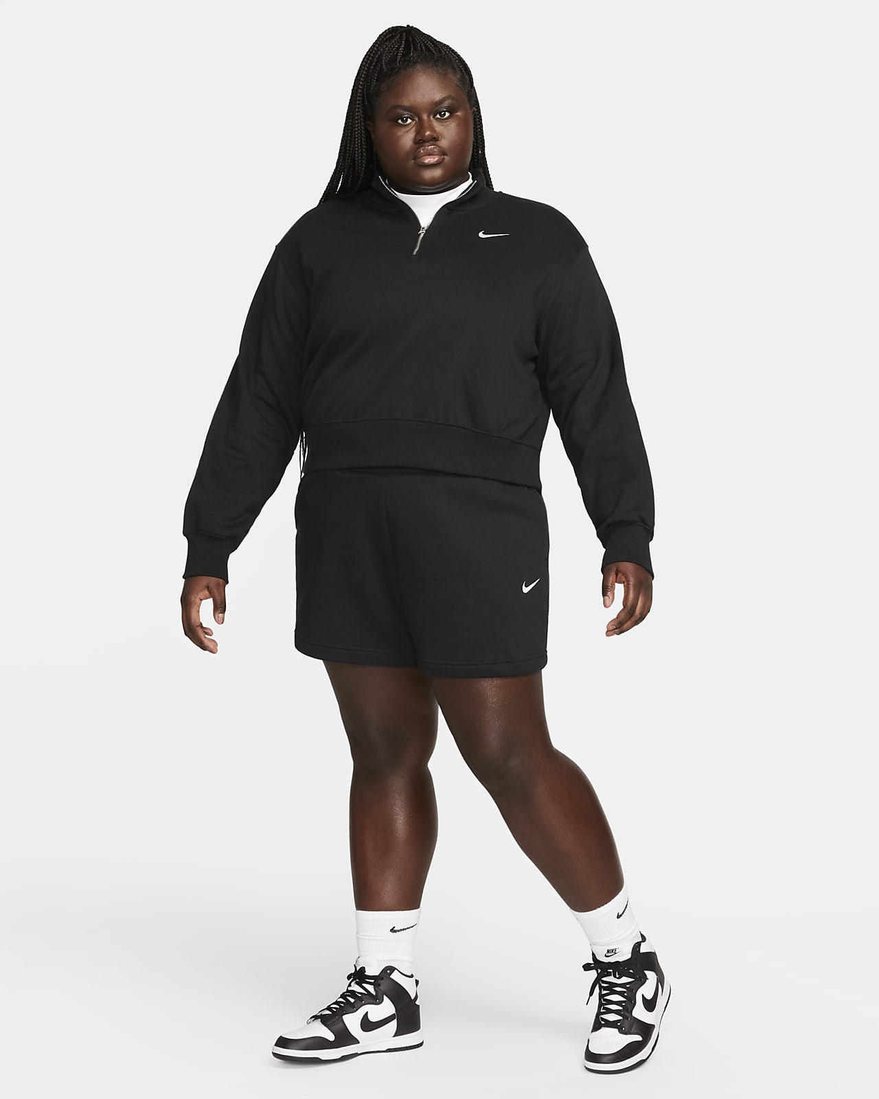 Nike Sportswear Phoenix Women's Fleece High-Waisted Shorts Beige