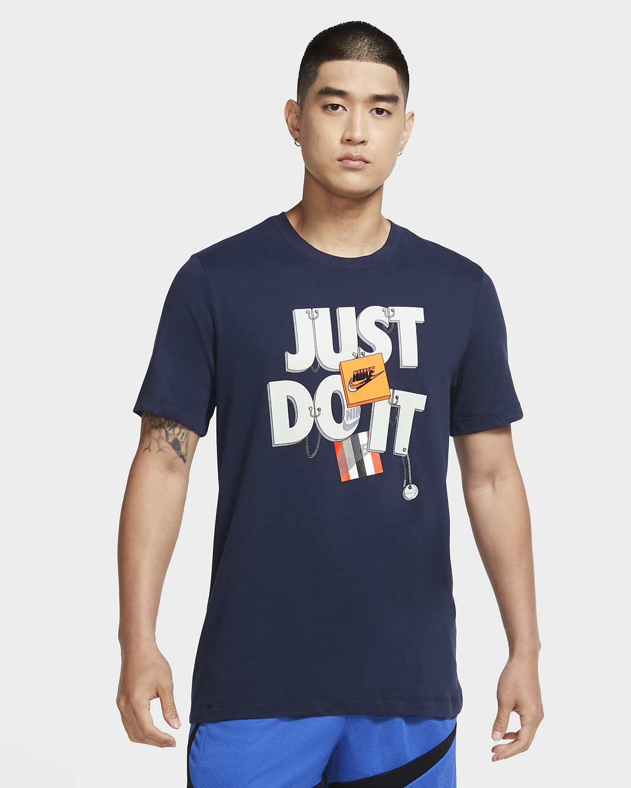 nike just do it t shirt blue