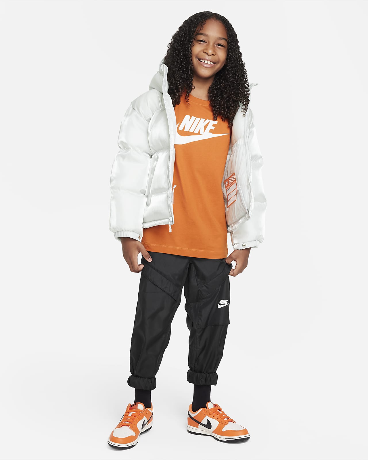 Nike Sportswear Big Kids' T-Shirt in White, Size: Medium | FD3987-100