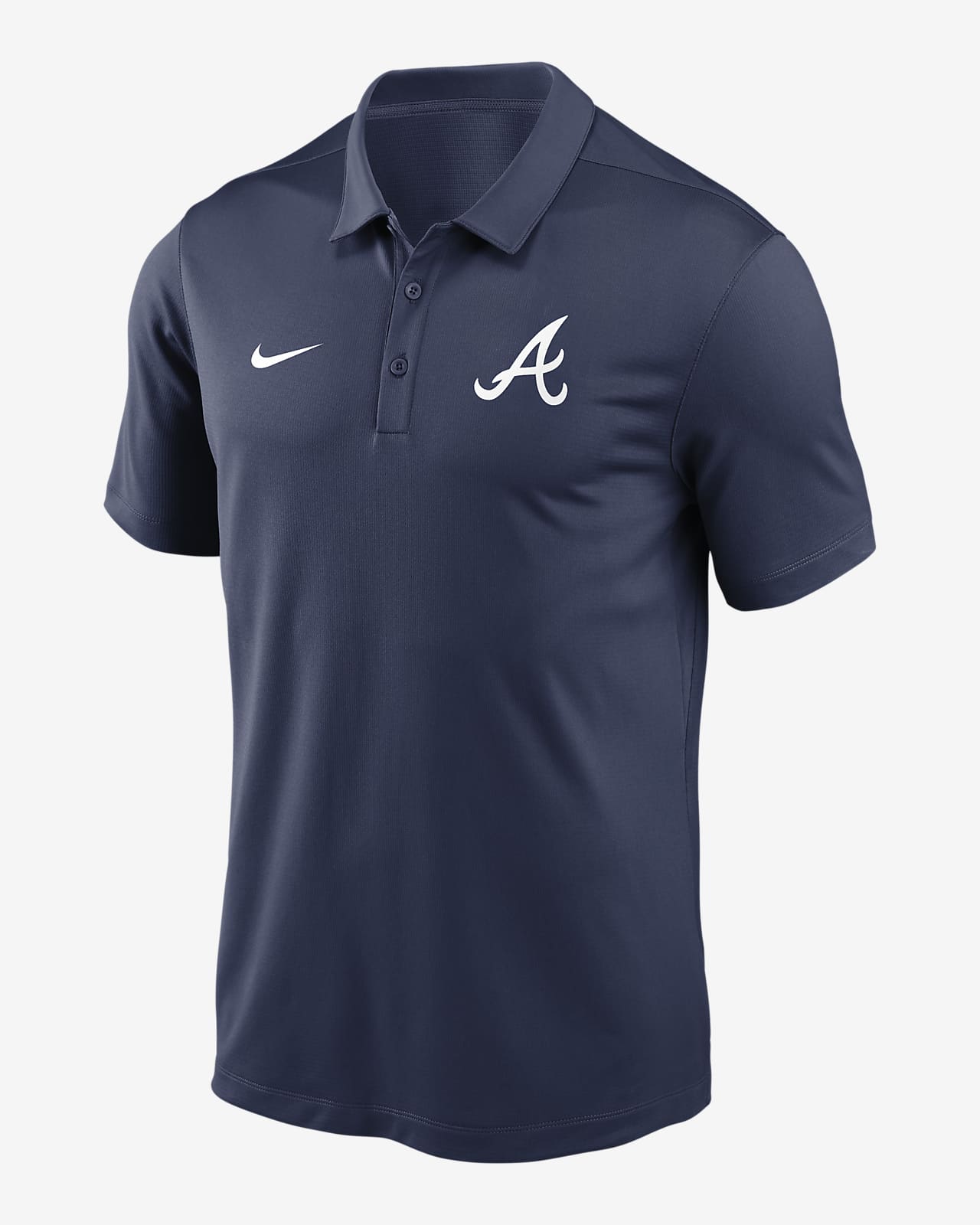 Men's Navy Atlanta Braves Button-Up Baseball Jersey 