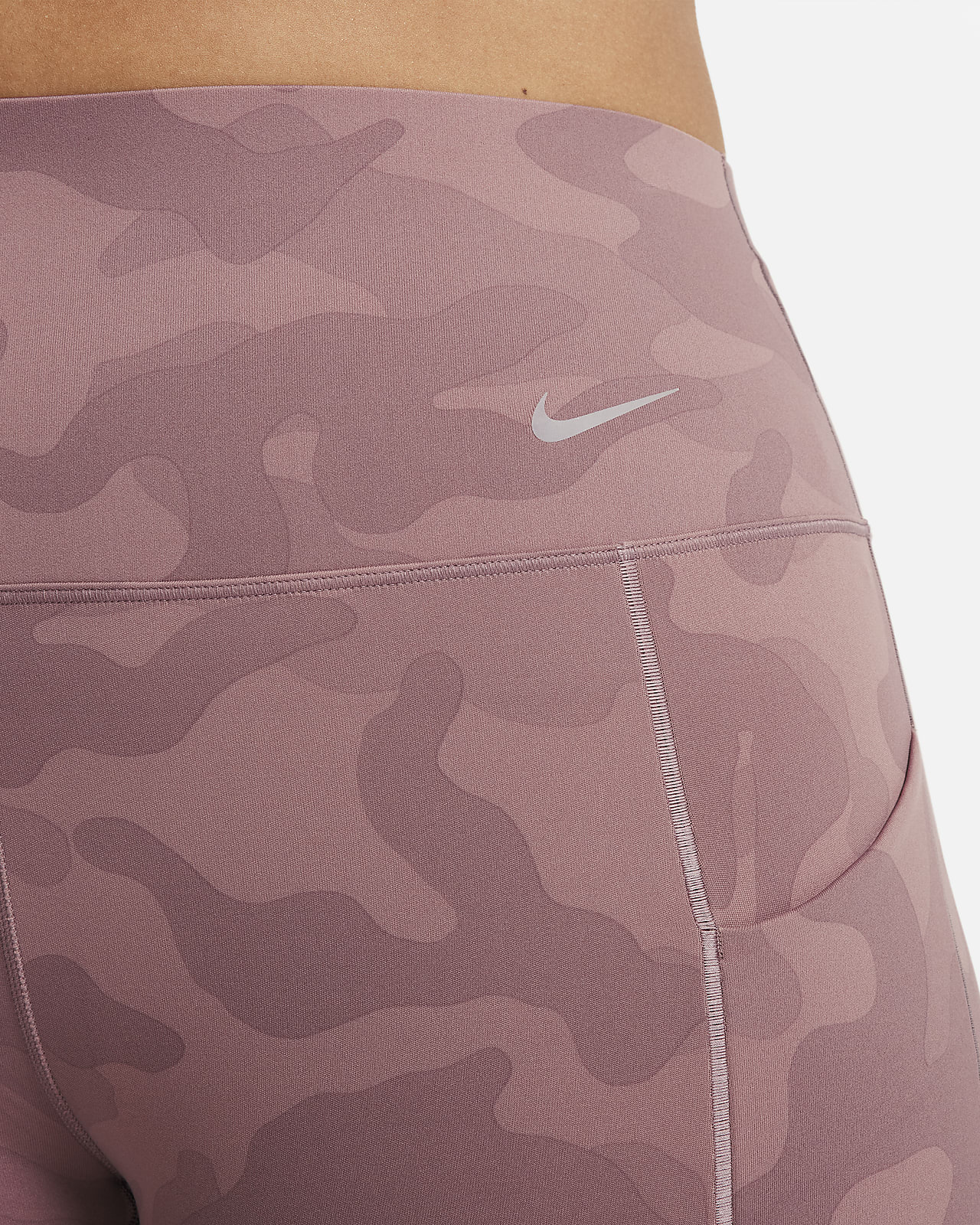 Nike Universa Women's Medium-Support High-Waisted 8 Camo Biker Shorts with  Pockets.