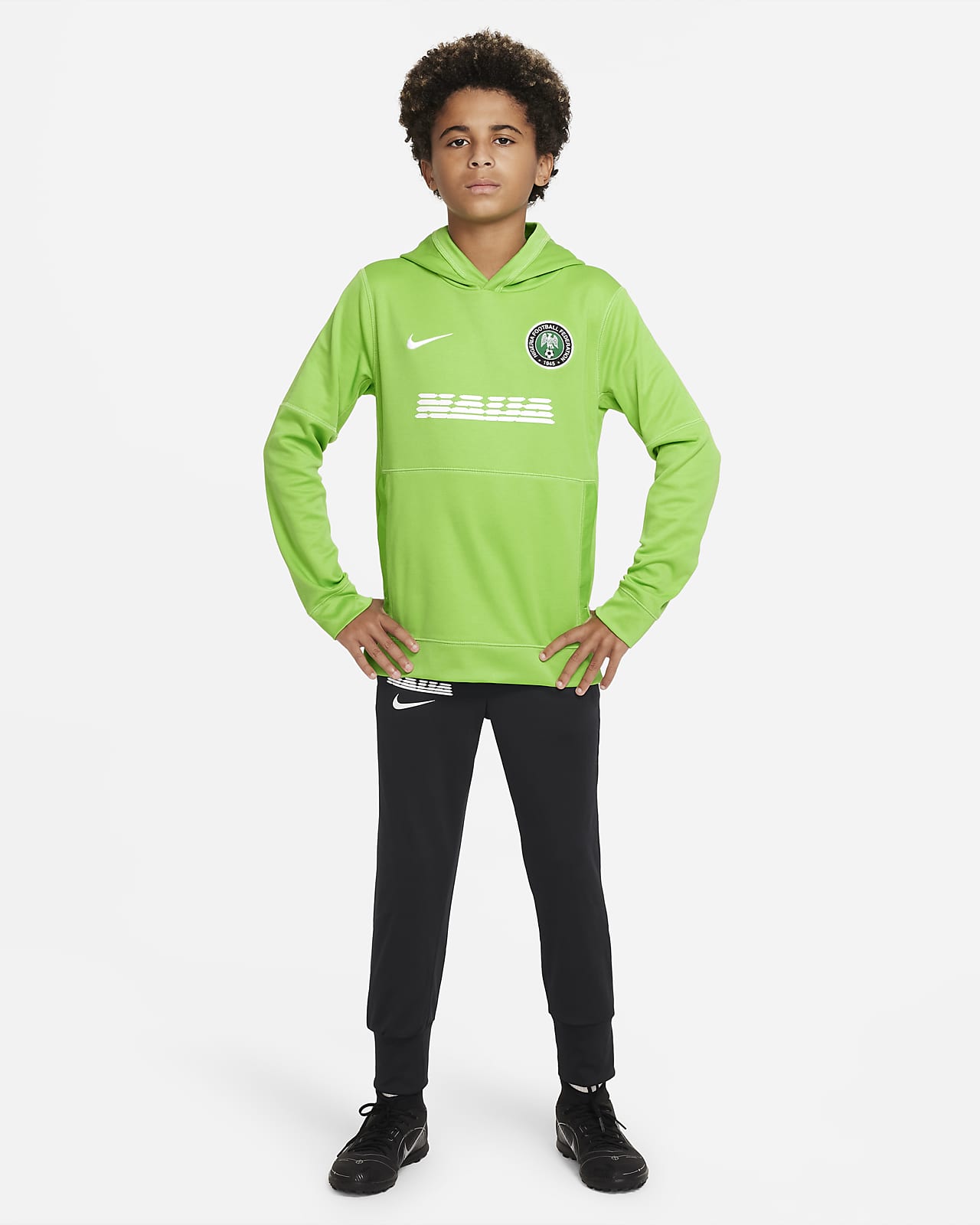 åbenbaring udsende gyldige Nigeria Nike-pullover-fodboldhættetrøje til større børn. Nike DK