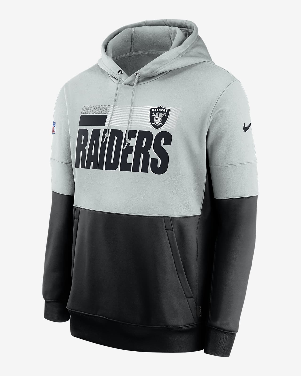 Nike Therma Athletic Stack (NFL Las Vegas Raiders) Men's Pullover Hoodie