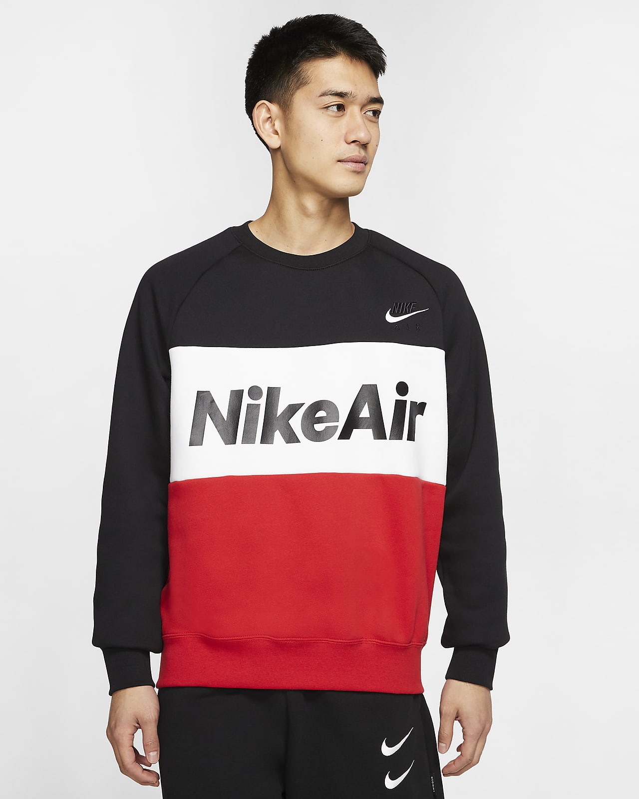 Maglia a girocollo in fleece Nike Air - Uomo. Nike CH