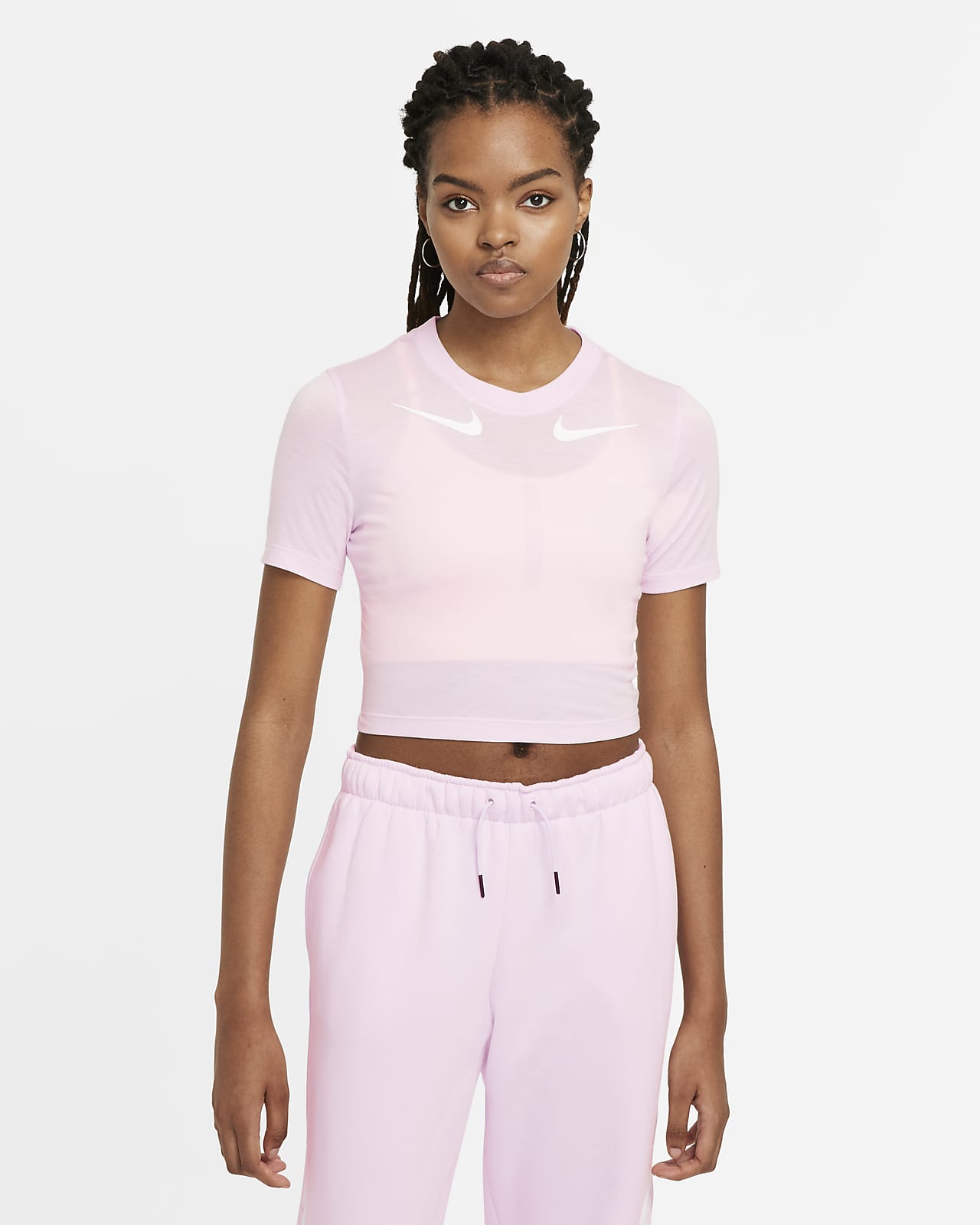 nike sportswear t shirt pink