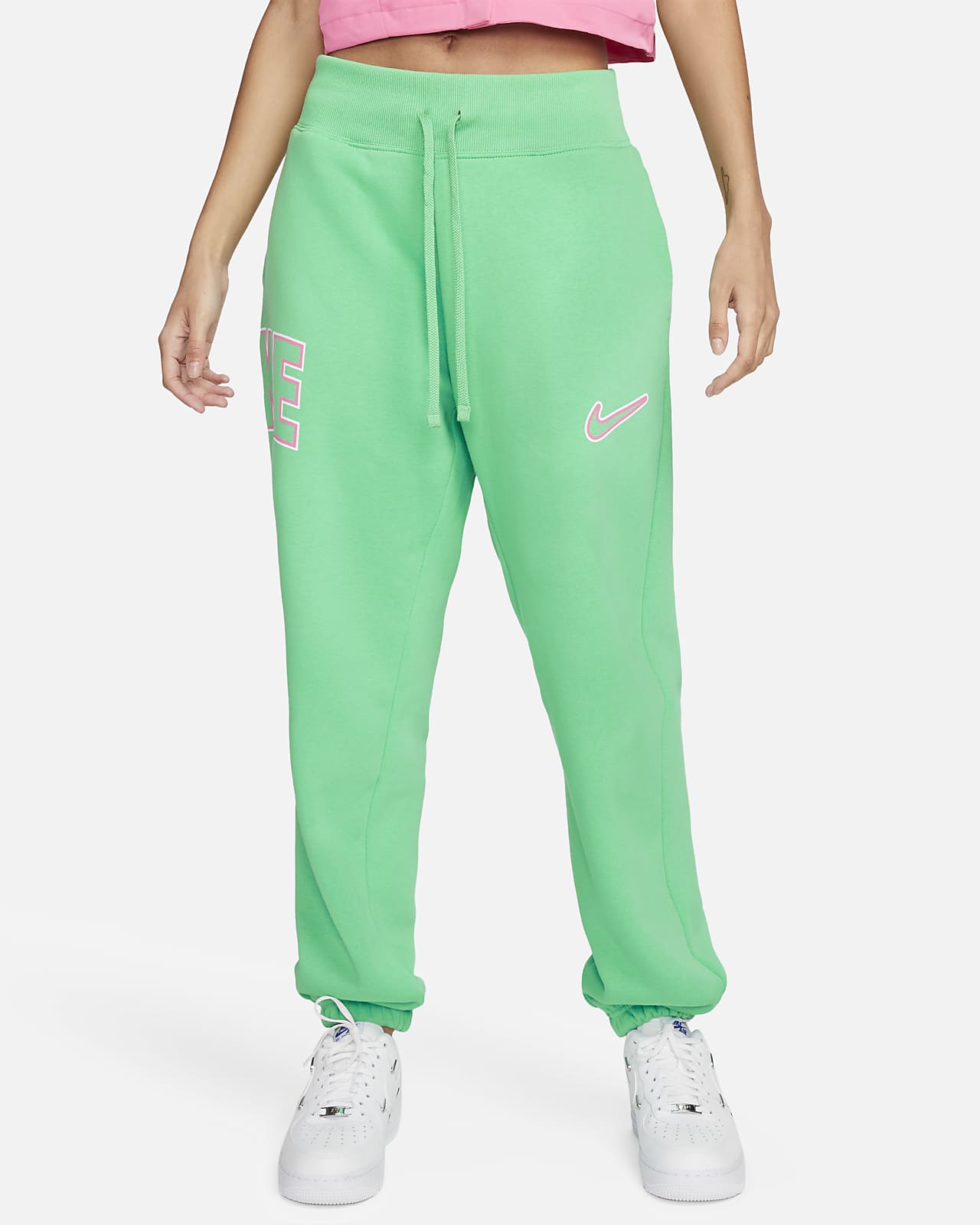 Damskie spodnie o kroju oversize z wysokim stanem Nike Sportswear Phoenix Fleece