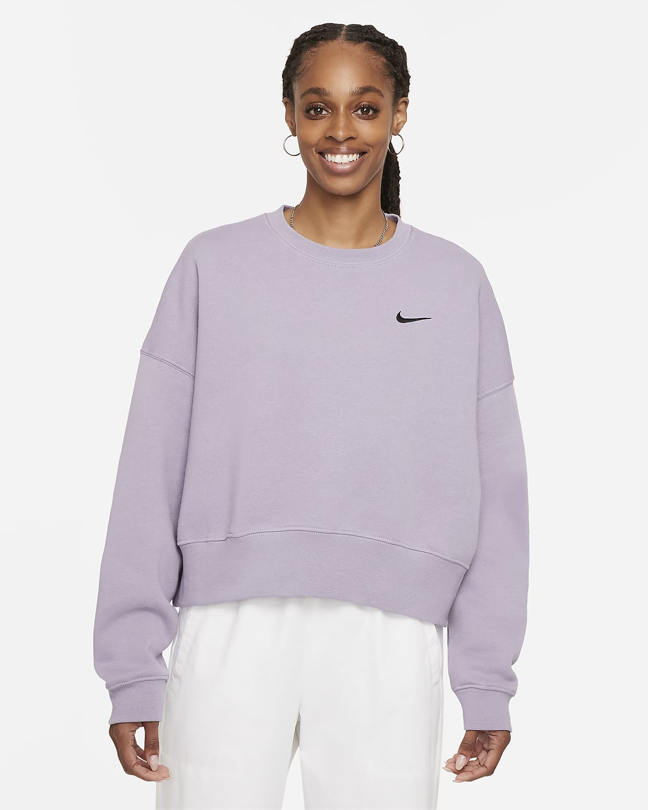 nike sportswear essential fleece cropped crew