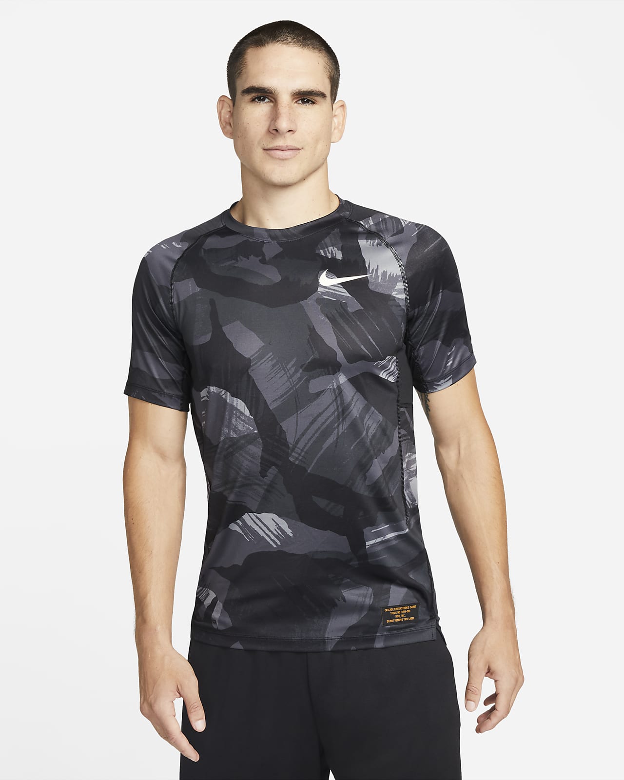 Nike Pro Dri-FIT Men's Short-Sleeve Slim Camo Top