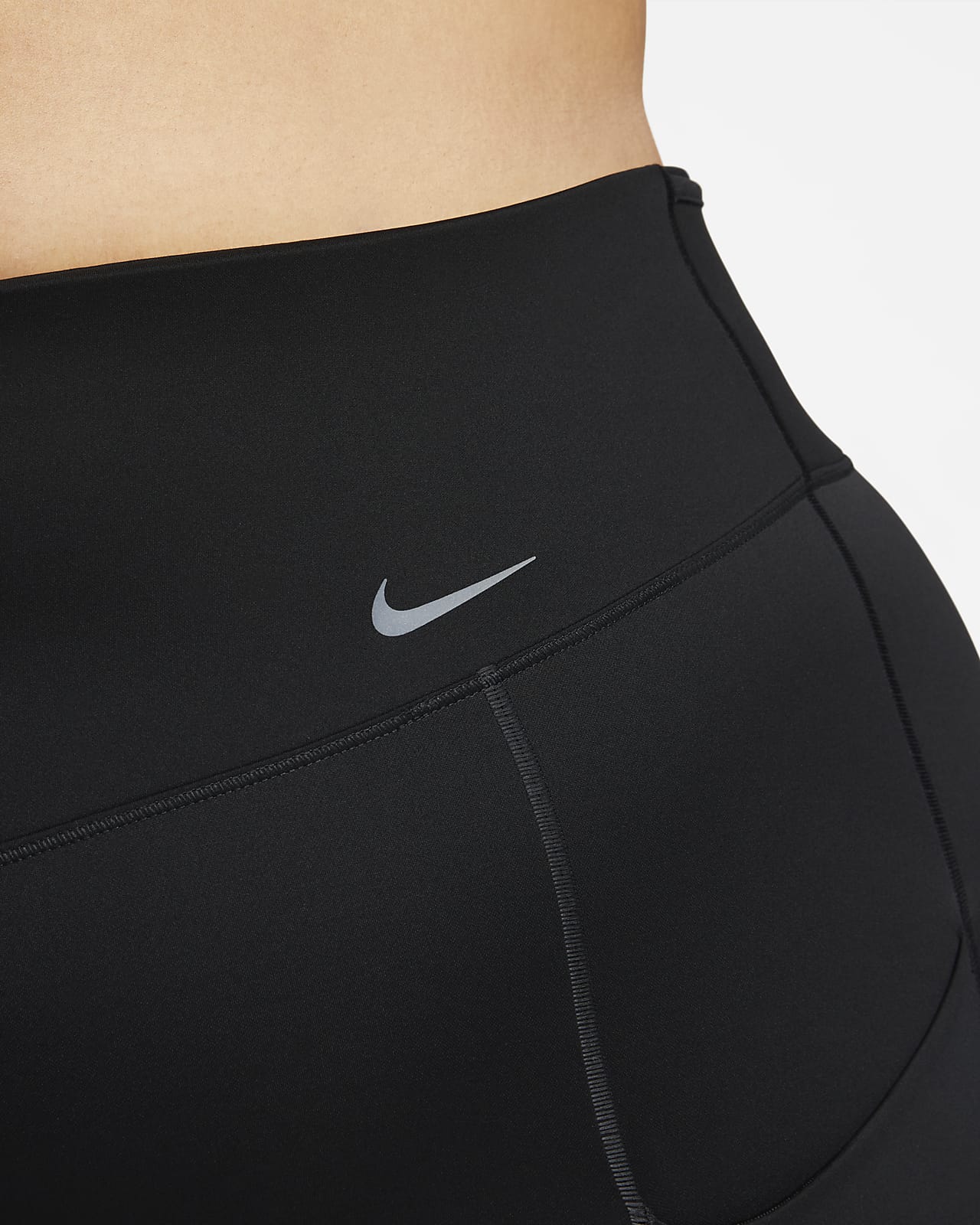 Nike Womens Small Tight Fit High Waist Leggings Black Just Do It Big Logo  Active