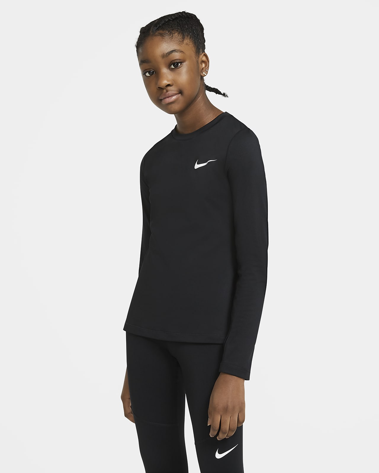 Medicina Enorme Inicialmente Nike Pro Warm Big Kids' (Girls') Long-Sleeve Top. Nike.com