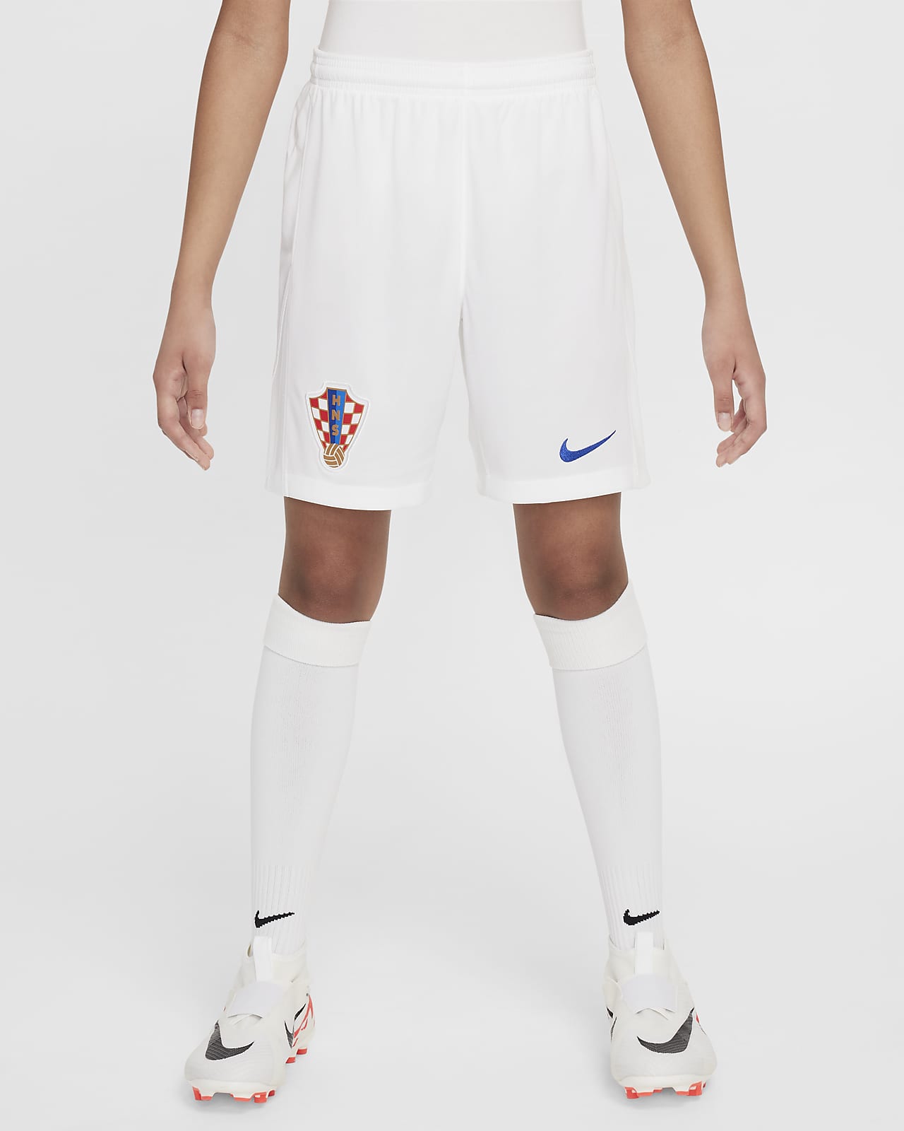 Primera y segunda equipación Stadium Croacia 2024/25 Pantalón corto de fútbol de réplica Nike Dri-FIT - Niño/a