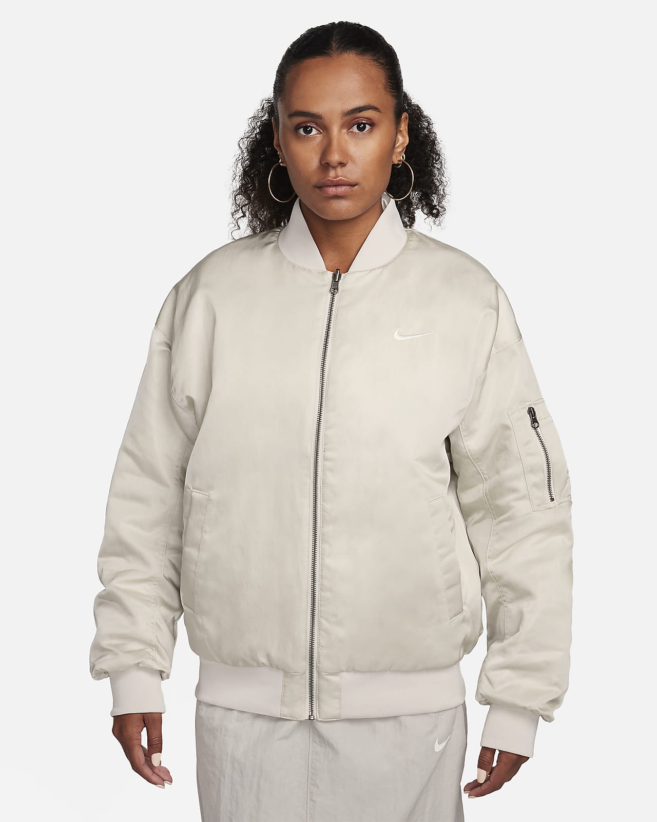 Buy Flying Machine Women Ribbed Stand Collar Solid Bomber Jacket - NNNOW.com-cokhiquangminh.vn