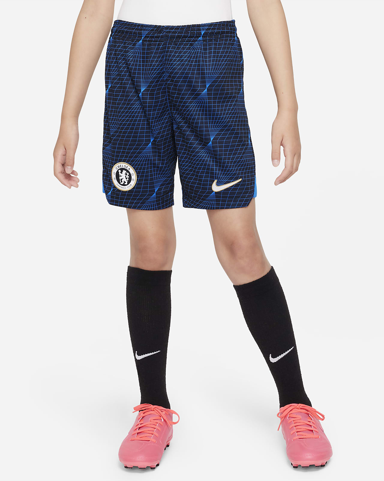 Chelsea FC 2023/24 Stadium Away Big Kids' Nike Dri-FIT Soccer Shorts