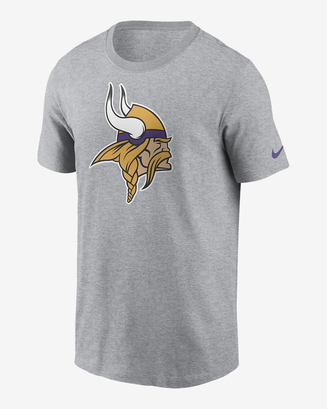 Men's Nike Gray Minnesota Vikings Logo Essential T-Shirt Size: Small